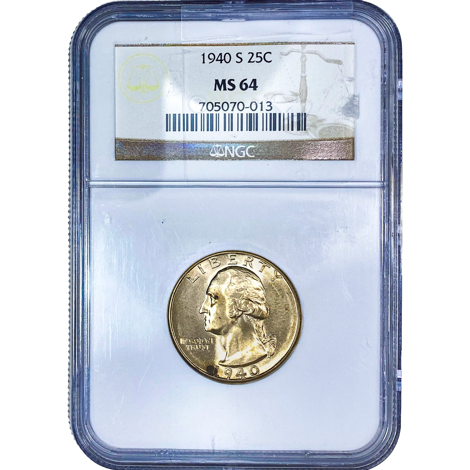 1940-S Washington Silver Quarter NGC MS64 (1 of 2)