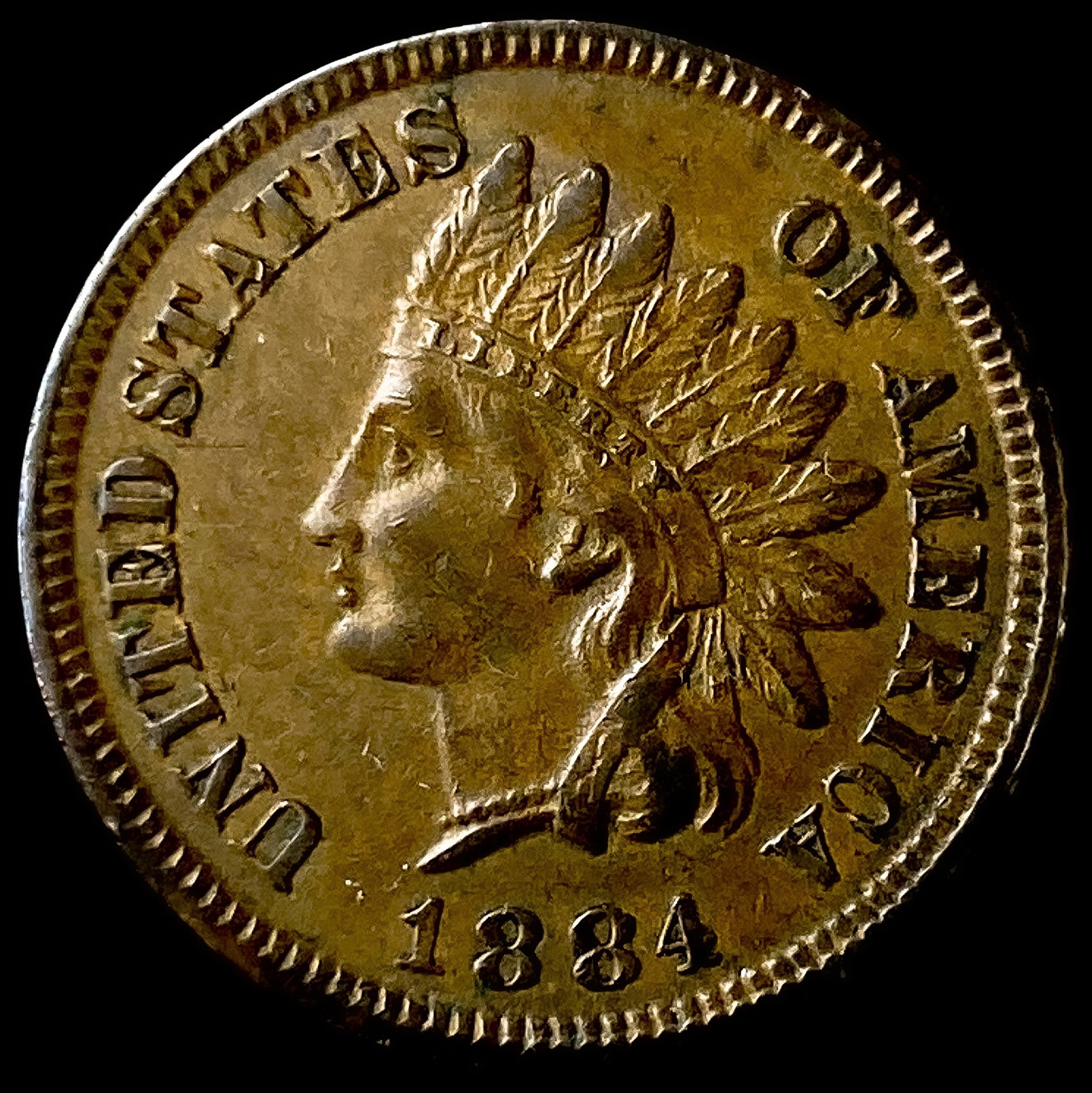 1884 Indian Head Cent CLOSELY UNCIRCULATED: 1884 Indian Head Cent CLOSELY UNCIRCULATED