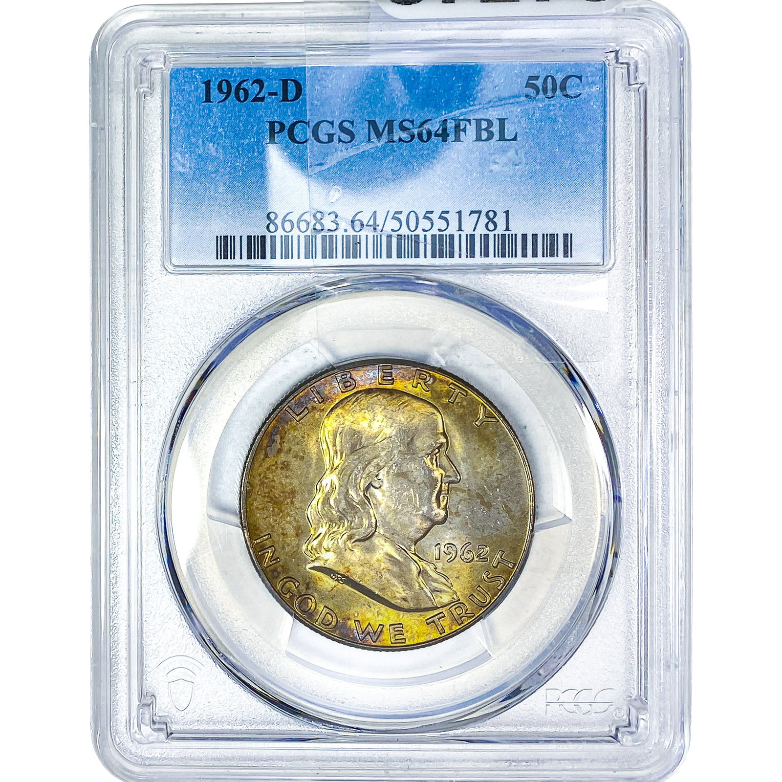 1962-D Franklin Half Dollar PCGS MS64 FBL (1 of 2)