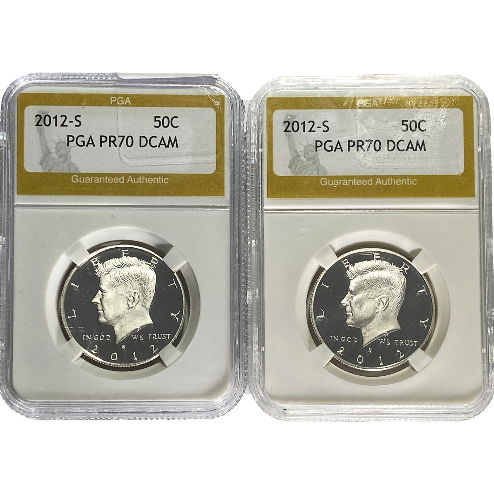 [2 Coins] 2012-S Kennedy Half Dollar PGA PR70 DCAM (1 of 2)