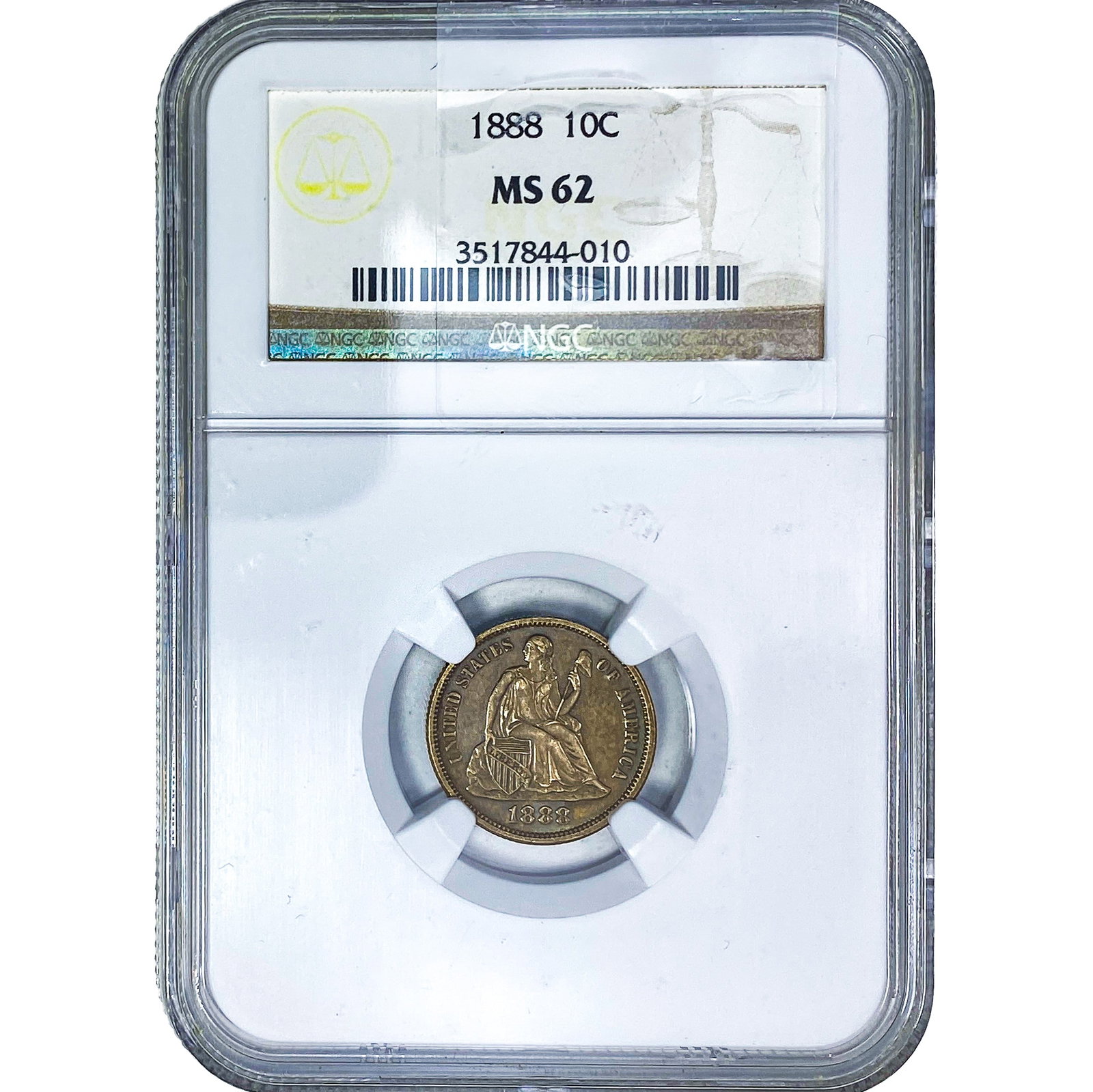 1888 Seated Liberty Dime NGC MS62 (1 of 2)