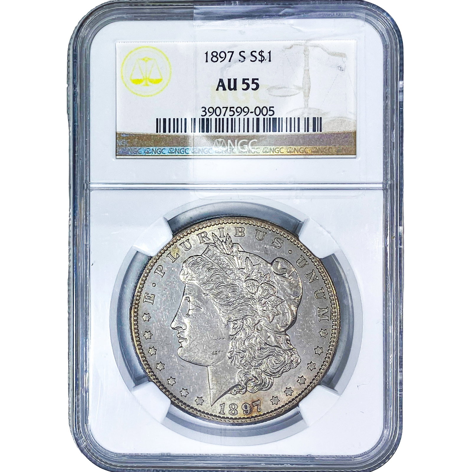 1897-S Morgan Silver Dollar NGC AU55 (1 of 2)