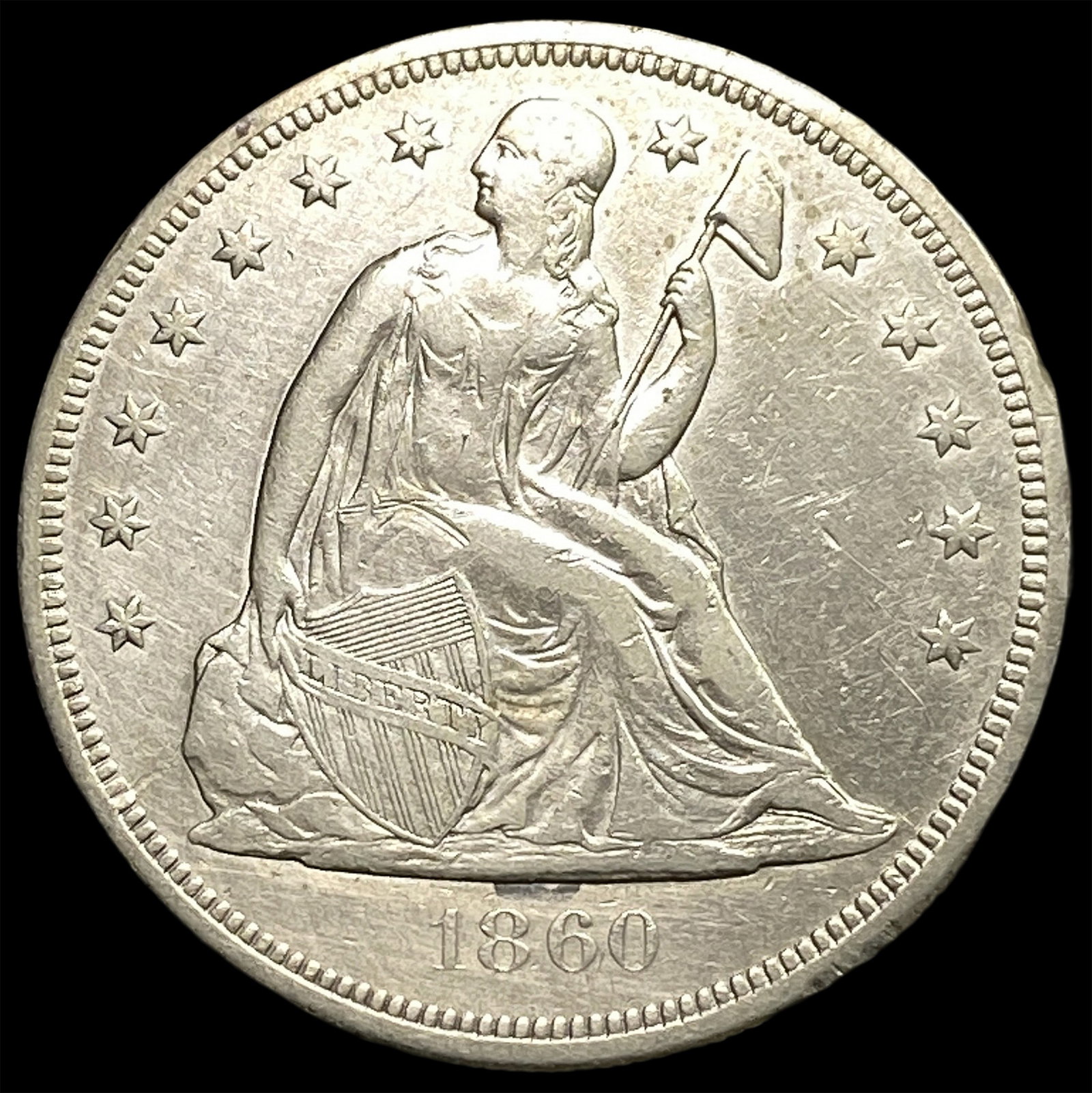 1860-O Seated Liberty Dollar (1 of 2)
