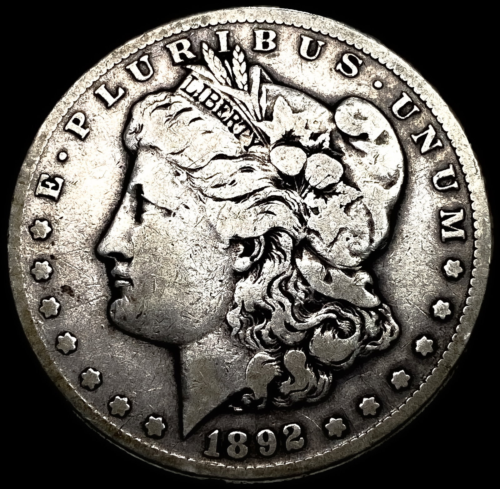 1892-CC Silver Morgan Dollar LIGHTLY CIRCULATED (1 of 2)