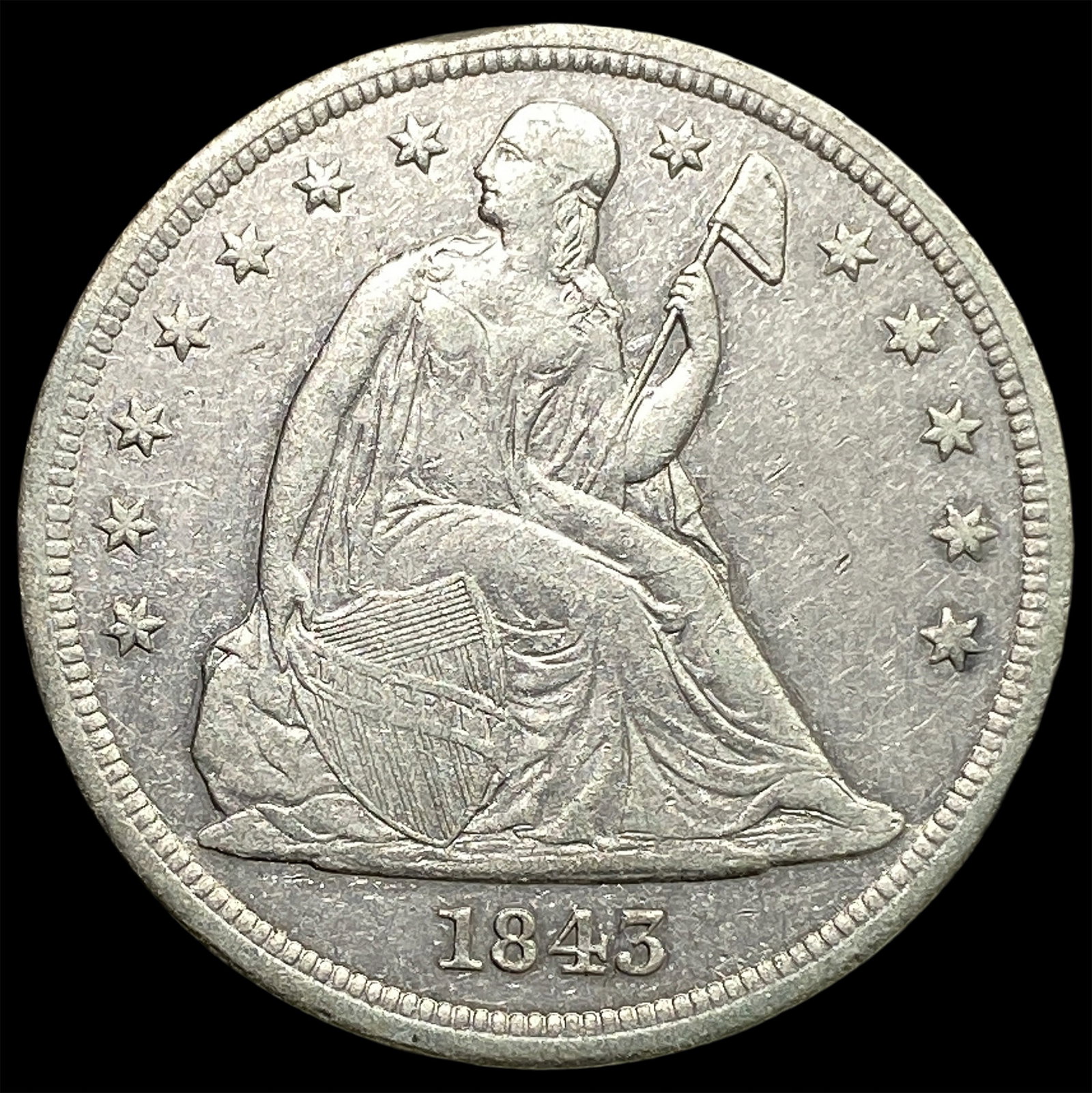 1843 Seated Liberty Dollar (1 of 2)