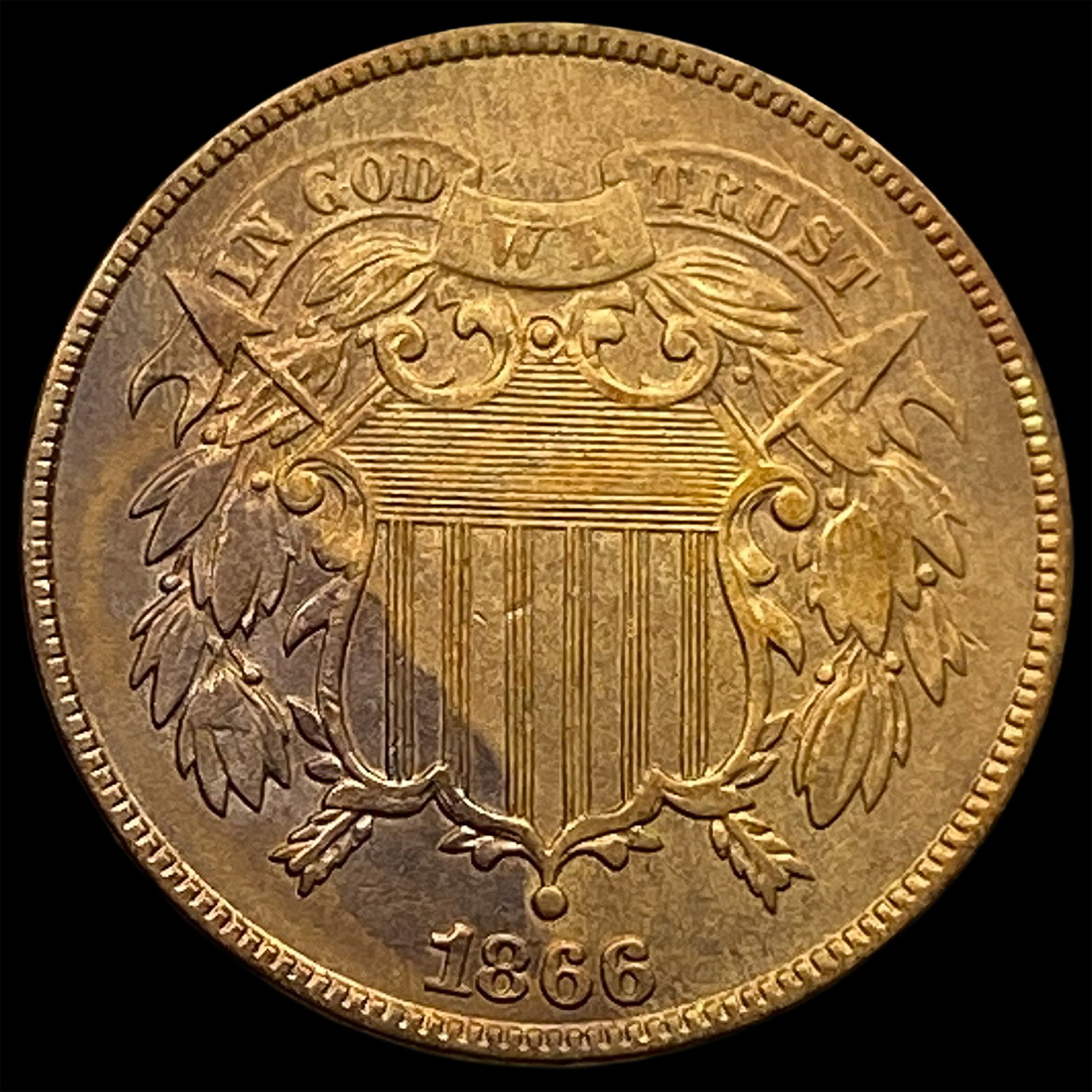 1866 Two Cent Piece (1 of 2)