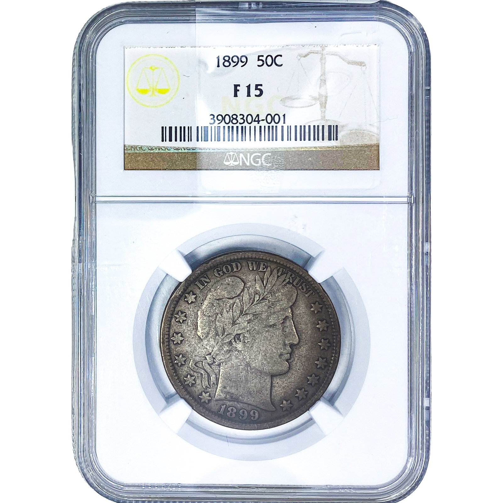 1899 Barber Half Dollar NGC F15 (1 of 2)
