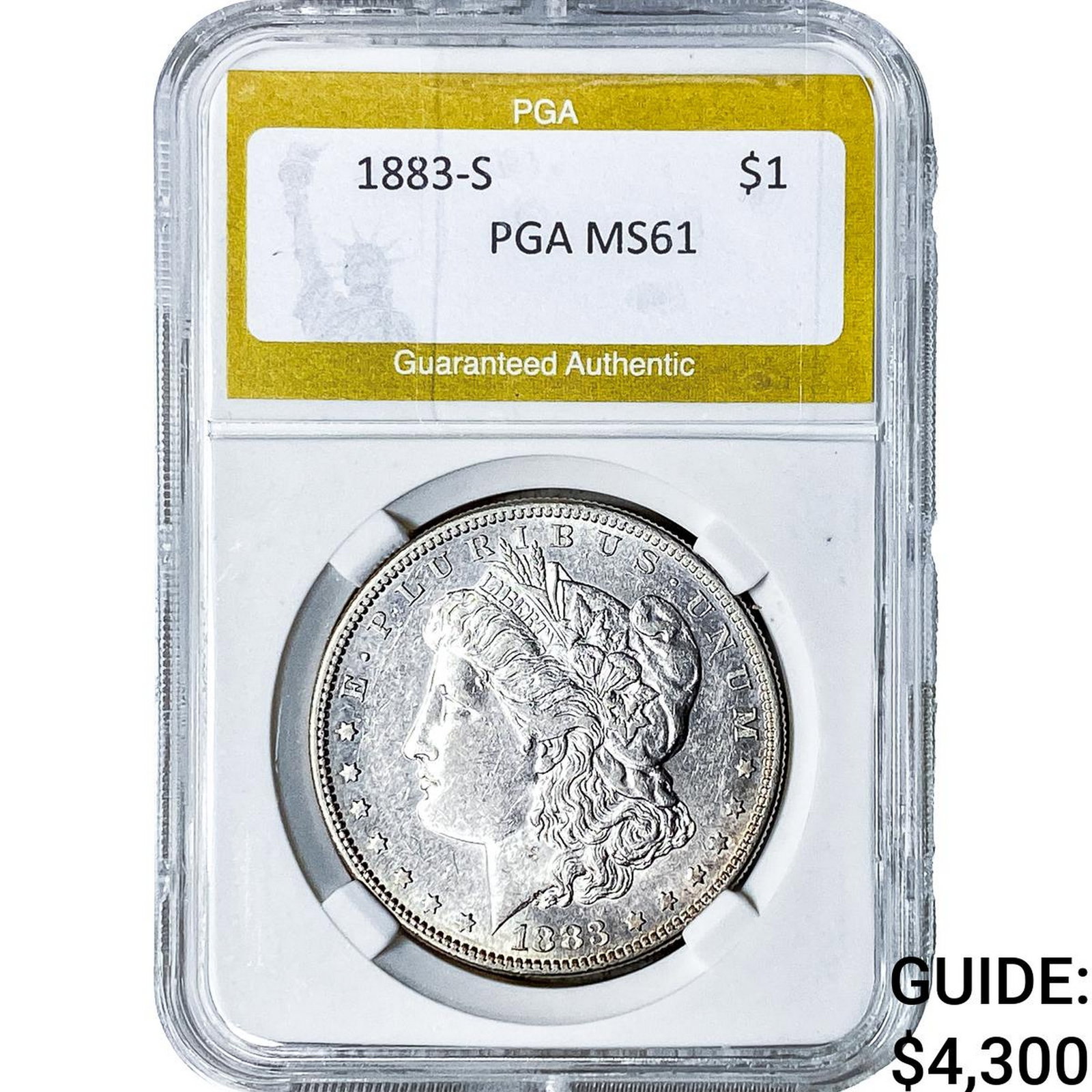 1883-S Morgan Silver Dollar PGA MS61 (1 of 2)