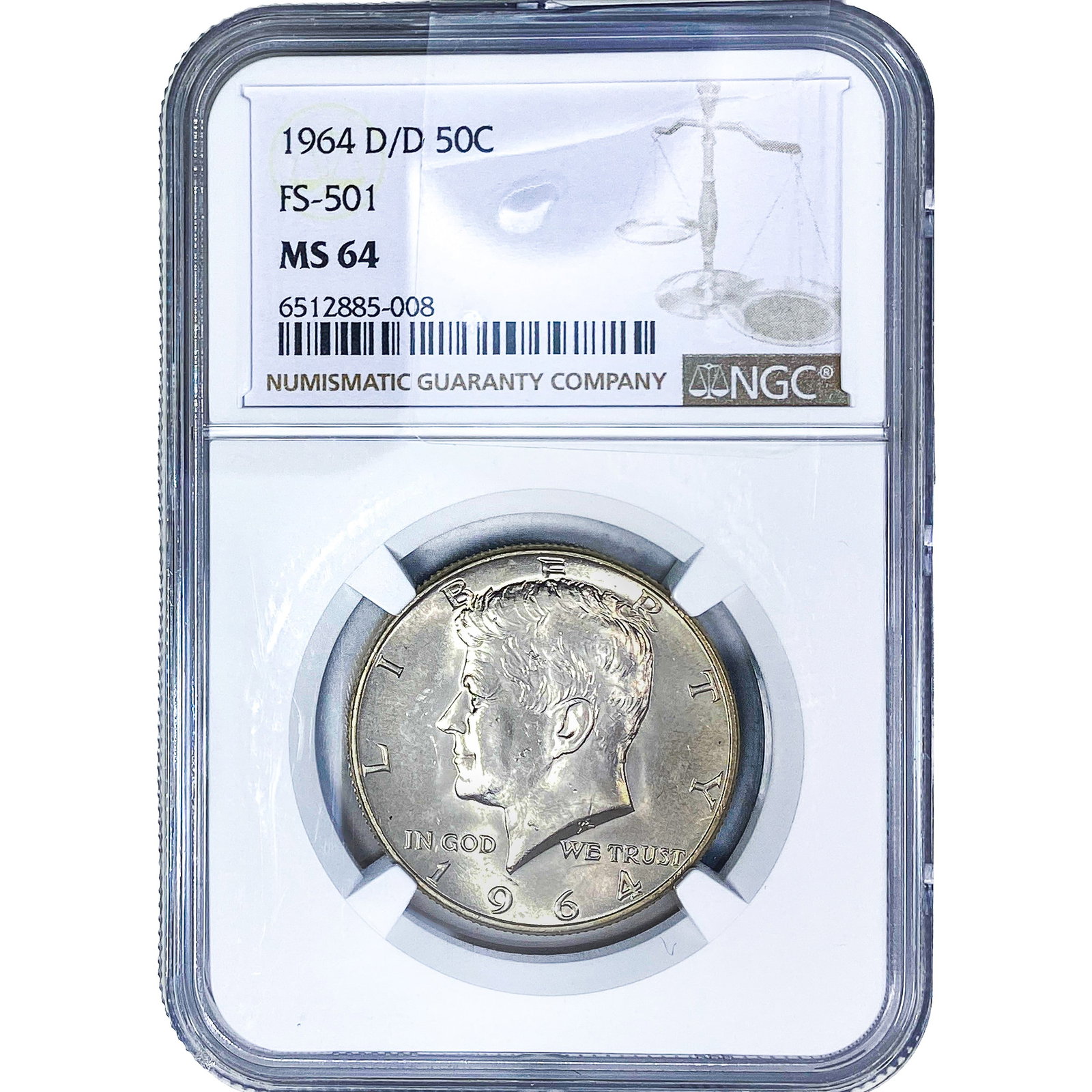 1964-D/D Kennedy Half Dollar NGC MS64 (1 of 2)