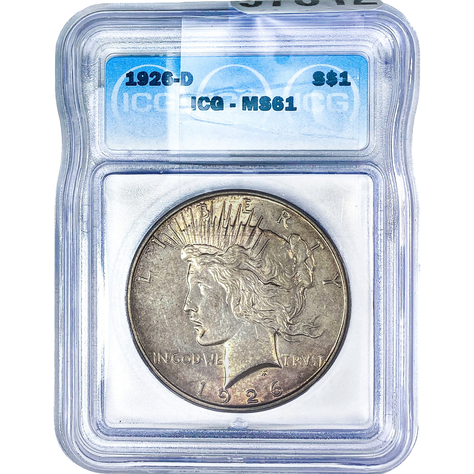 1926-D Silver Peace Dollar ICG MS61: 1926-D Silver Peace Dollar ICG MS61