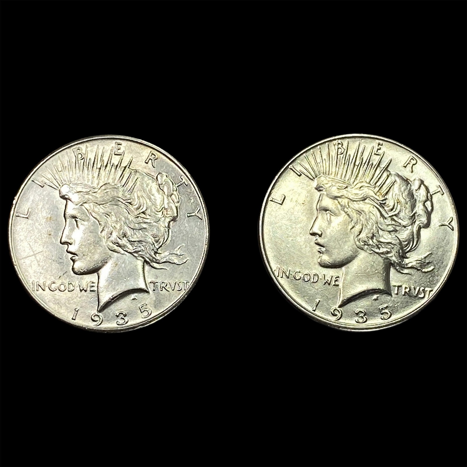 [2 Coins] 1935 Silver Peace Dollar: [2 Coins] 1935 Silver Peace Dollar