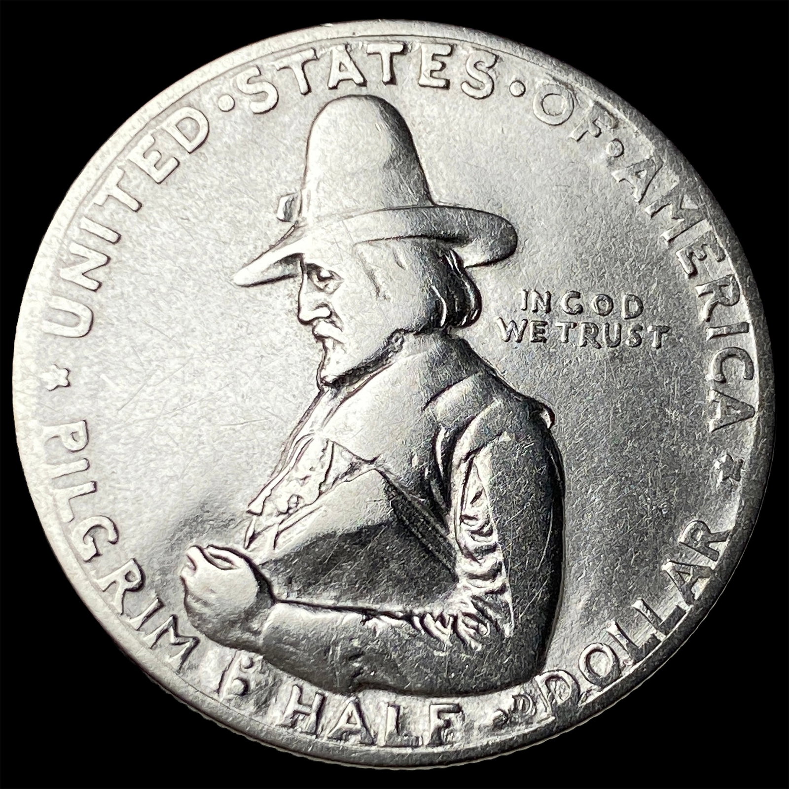 1920 Silver Pilgrim Half Dollar LIGHTLY CIRCULATED (1 of 2)
