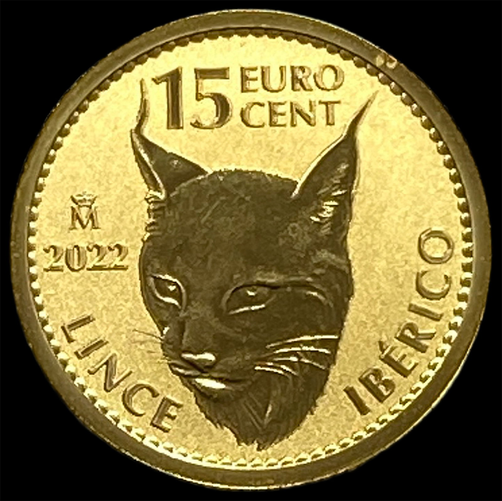 2022 Gold 15 Euro Cent 1/10 onza (1 of 2)