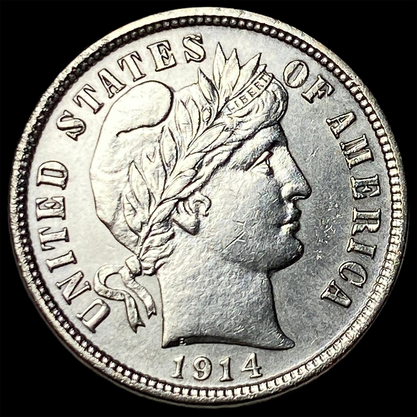 1914-D Silver Barber Dime UNCIRCULATED (1 of 2)