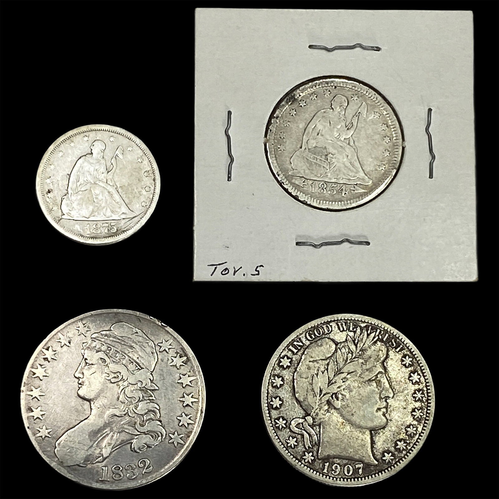 [4Coins] 1832-1907 Mixed U.S. Coin Lot (1 of 2)