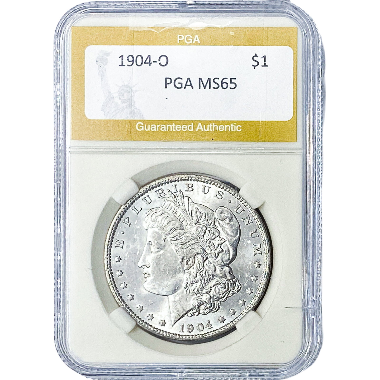 1904-O Morgan Silver Dollar PGA MS65: 1904-O Morgan Silver Dollar PGA MS65