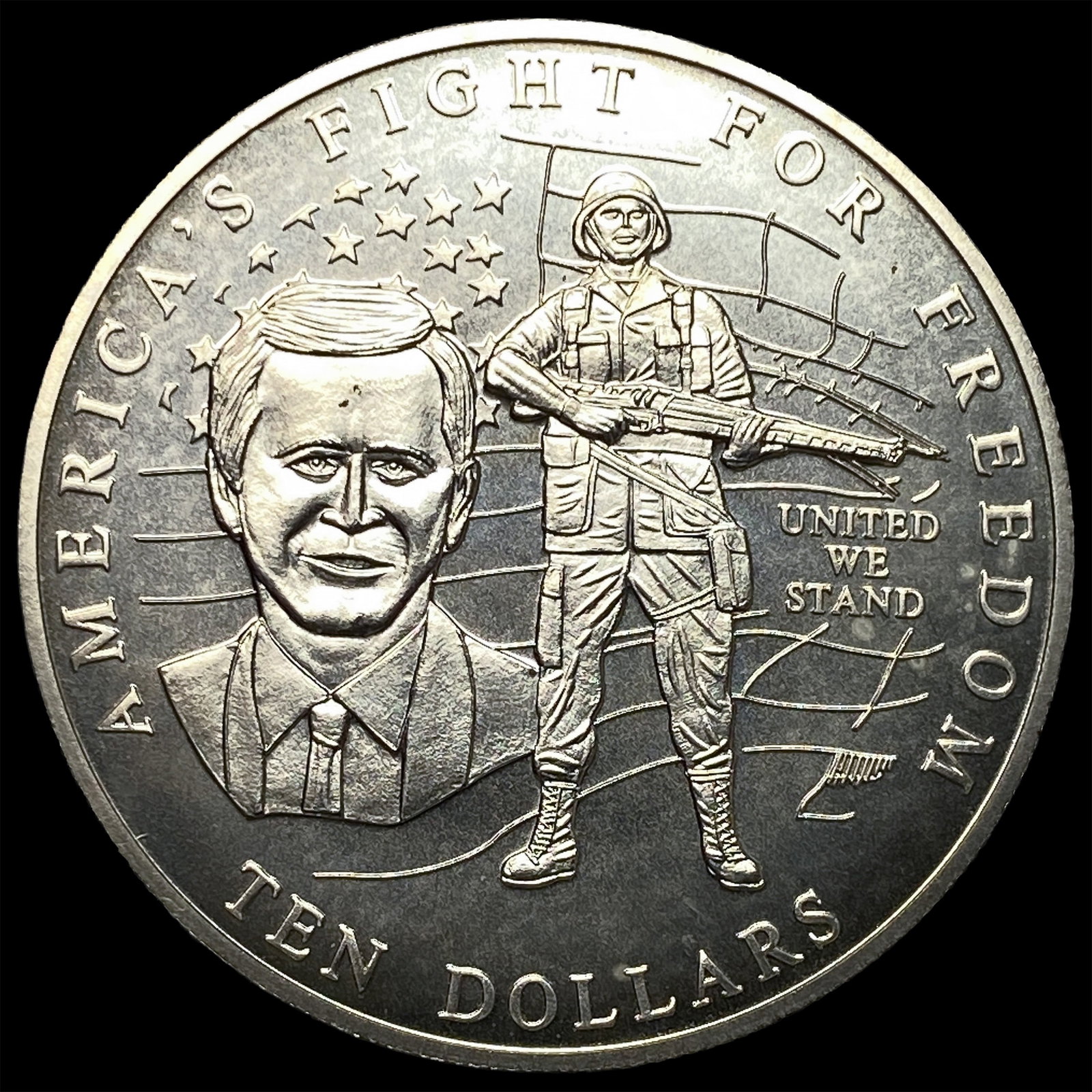 2002 Liberia Copper Nickel 10 Dollars KM-806 (1 of 2)