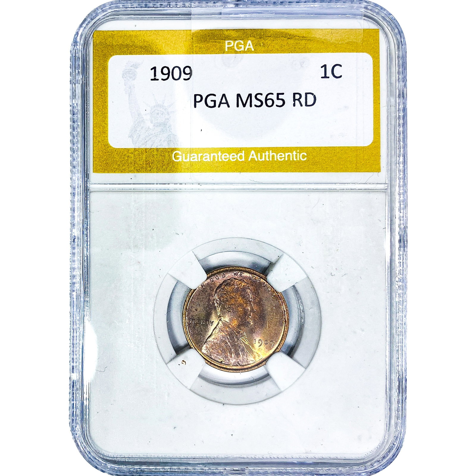 1909 Wheat Cent PGA MS65 RD: 1909 Wheat Cent PGA MS65 RD