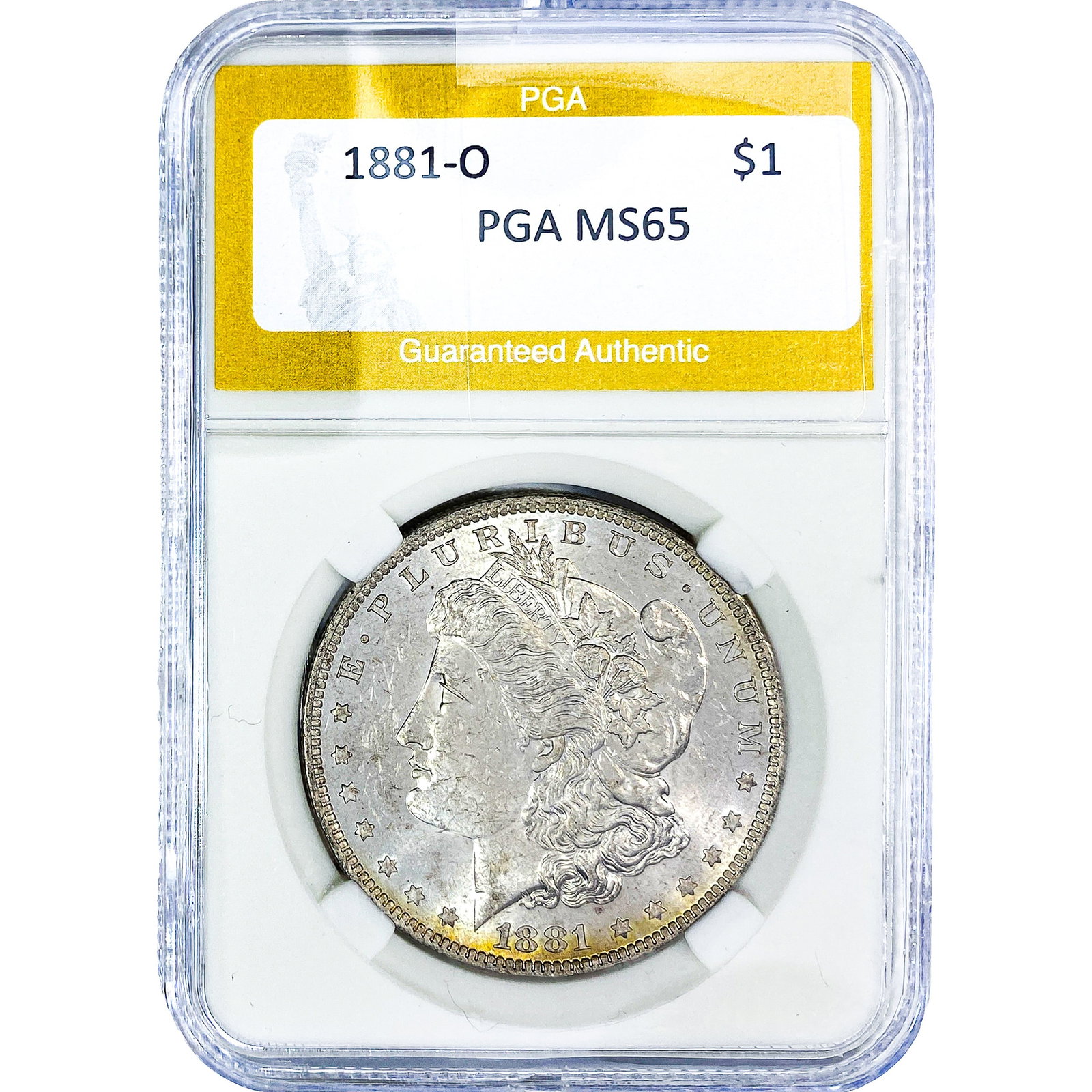 1881-O Morgan Silver Dollar PGA MS65: 1881-O Morgan Silver Dollar PGA MS65
