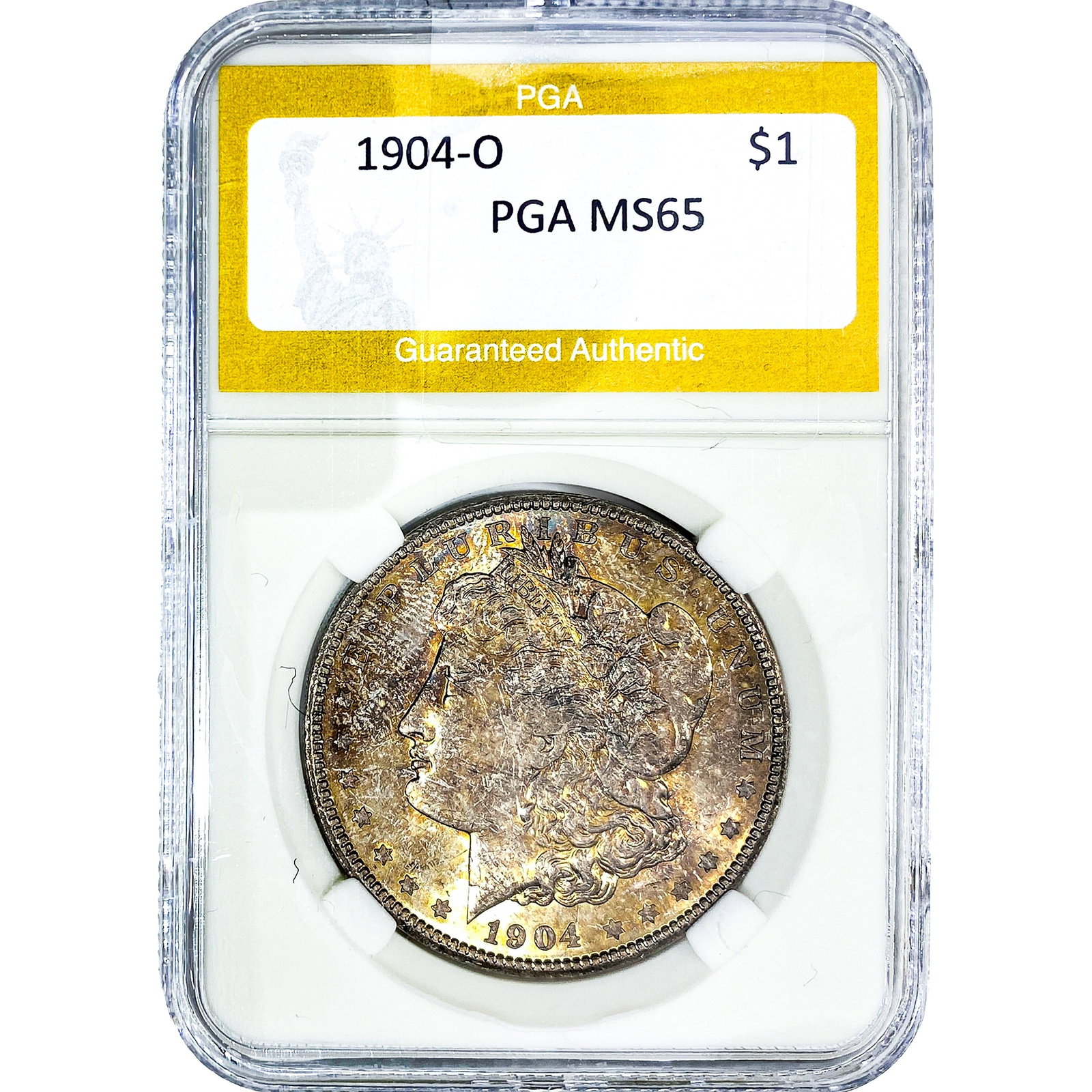 1904-O Morgan Silver Dollar PGA MS65: 1904-O Morgan Silver Dollar PGA MS65