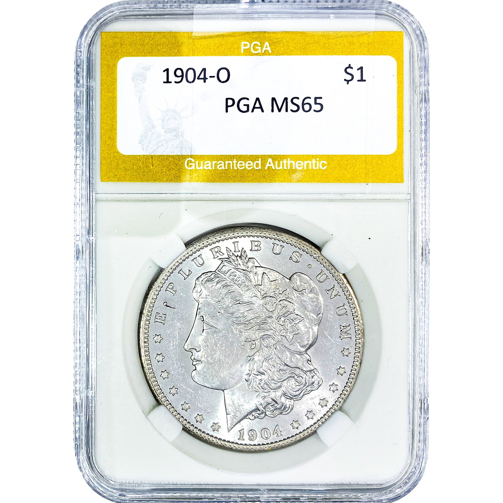 1904-O Morgan Silver Dollar PGA MS65: 1904-O Morgan Silver Dollar PGA MS65