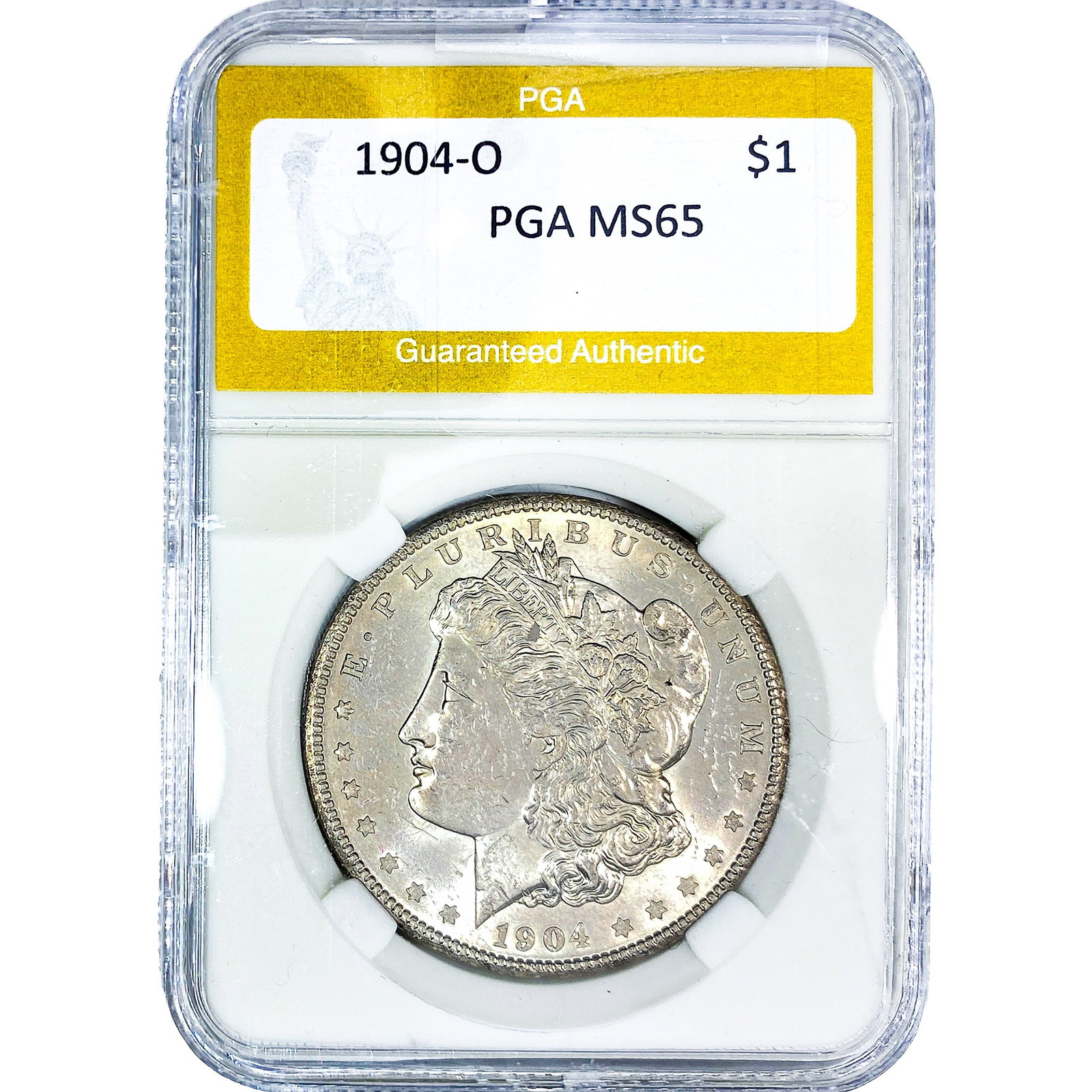 1904-O Morgan Silver Dollar PGA MS65: 1904-O Morgan Silver Dollar PGA MS65