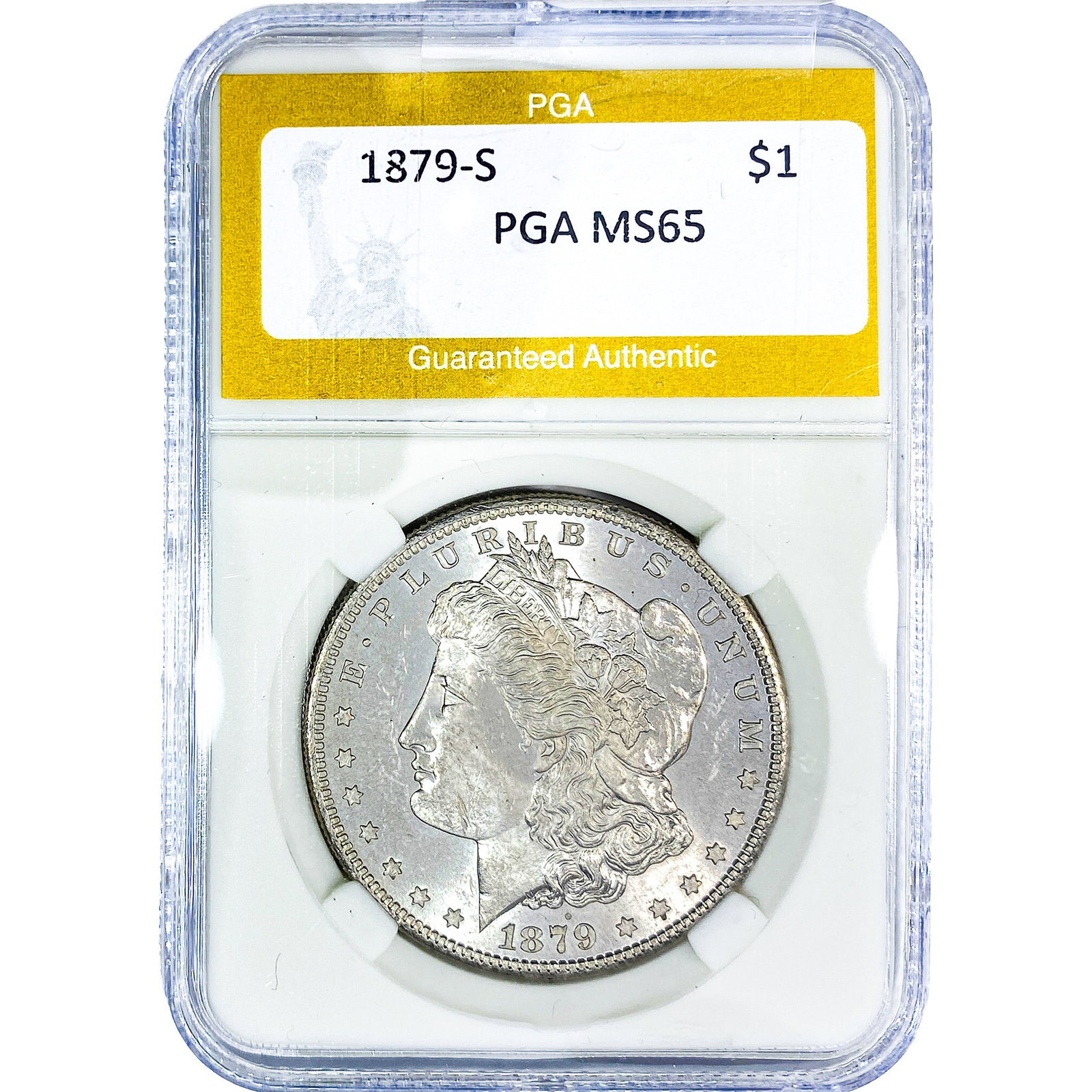1879-S Morgan Silver Dollar PGA MS65: 1879-S Morgan Silver Dollar PGA MS65