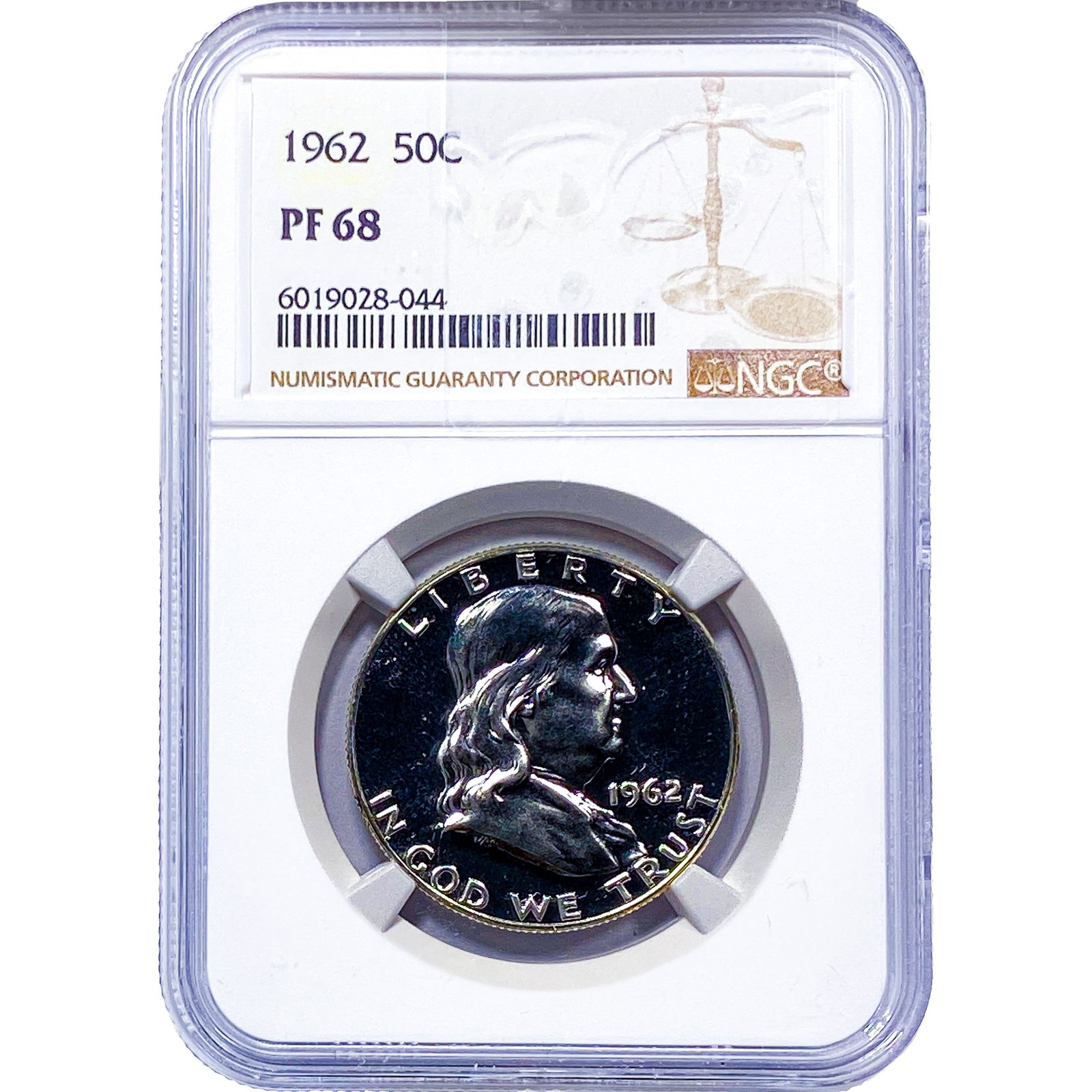 1962 Franklin Half Dollar NGC PF68: 1962 Franklin Half Dollar NGC PF68