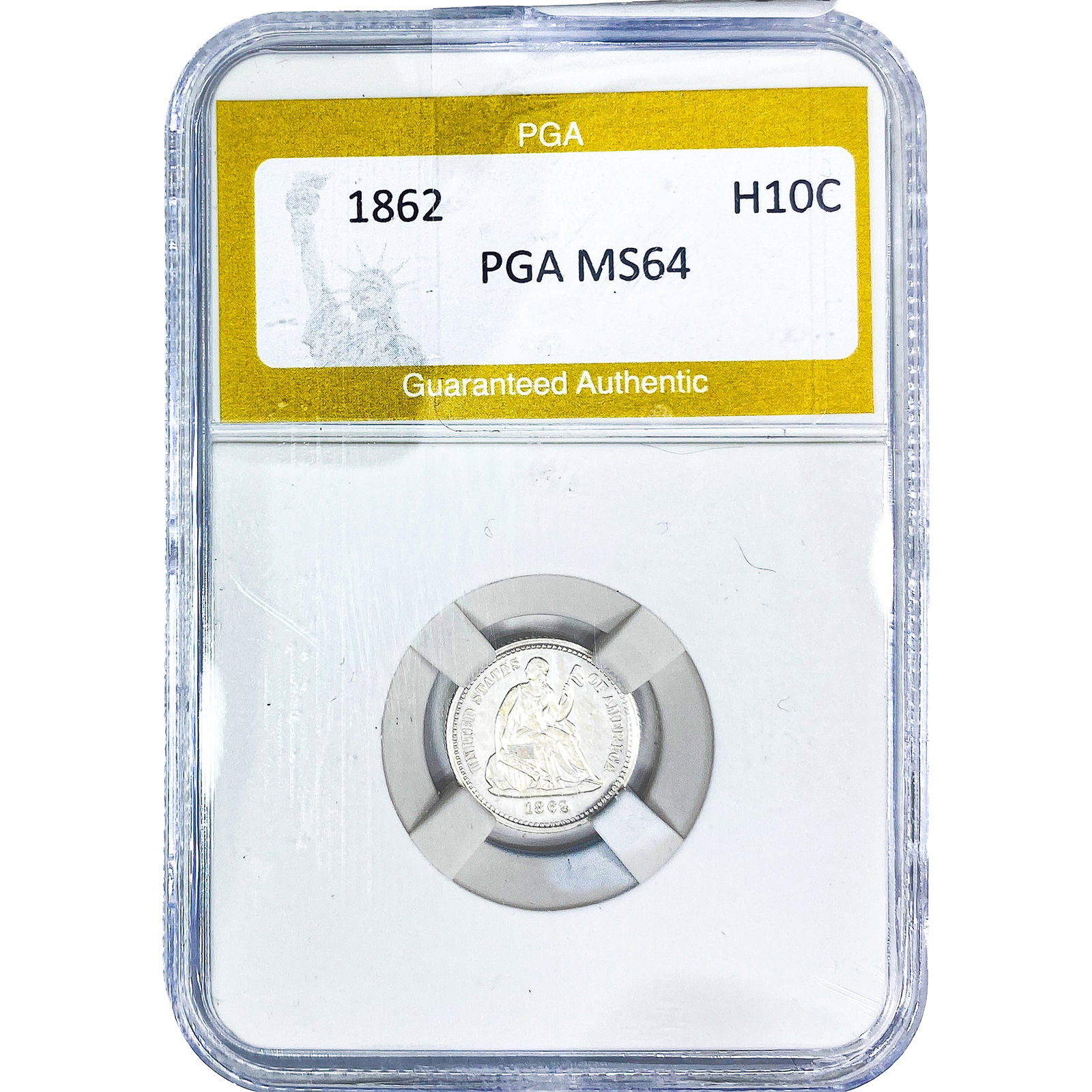 1862 Seated Liberty Half Dime PGA MS64: 1862 Seated Liberty Half Dime PGA MS64
