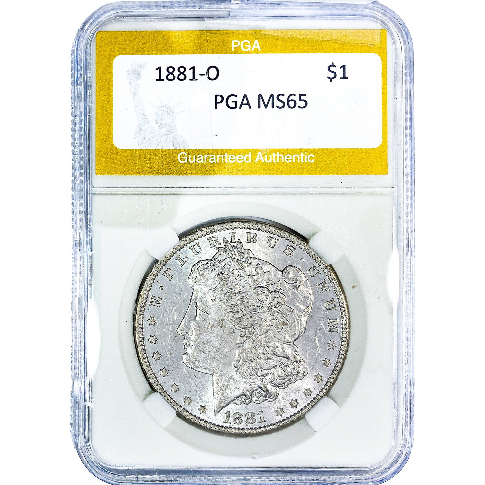 1881-O Morgan Silver Dollar PGA MS65: 1881-O Morgan Silver Dollar PGA MS65