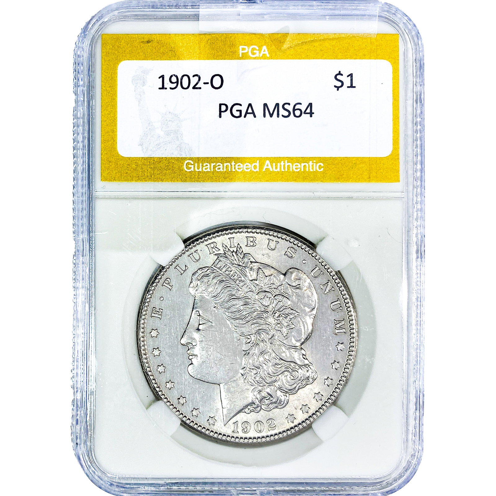 1902-O Morgan Silver Dollar PGA MS64: 1902-O Morgan Silver Dollar PGA MS64