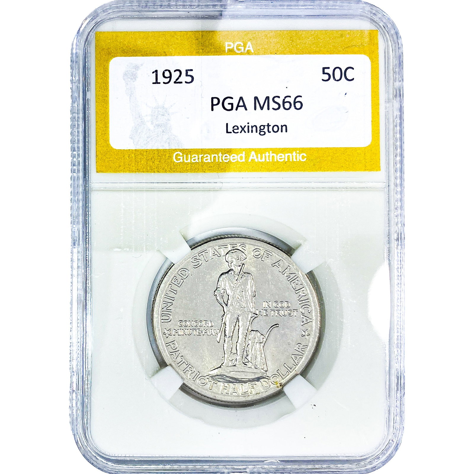 1925 Lexington Half Dollar PGA MS66: 1925 Lexington Half Dollar PGA MS66