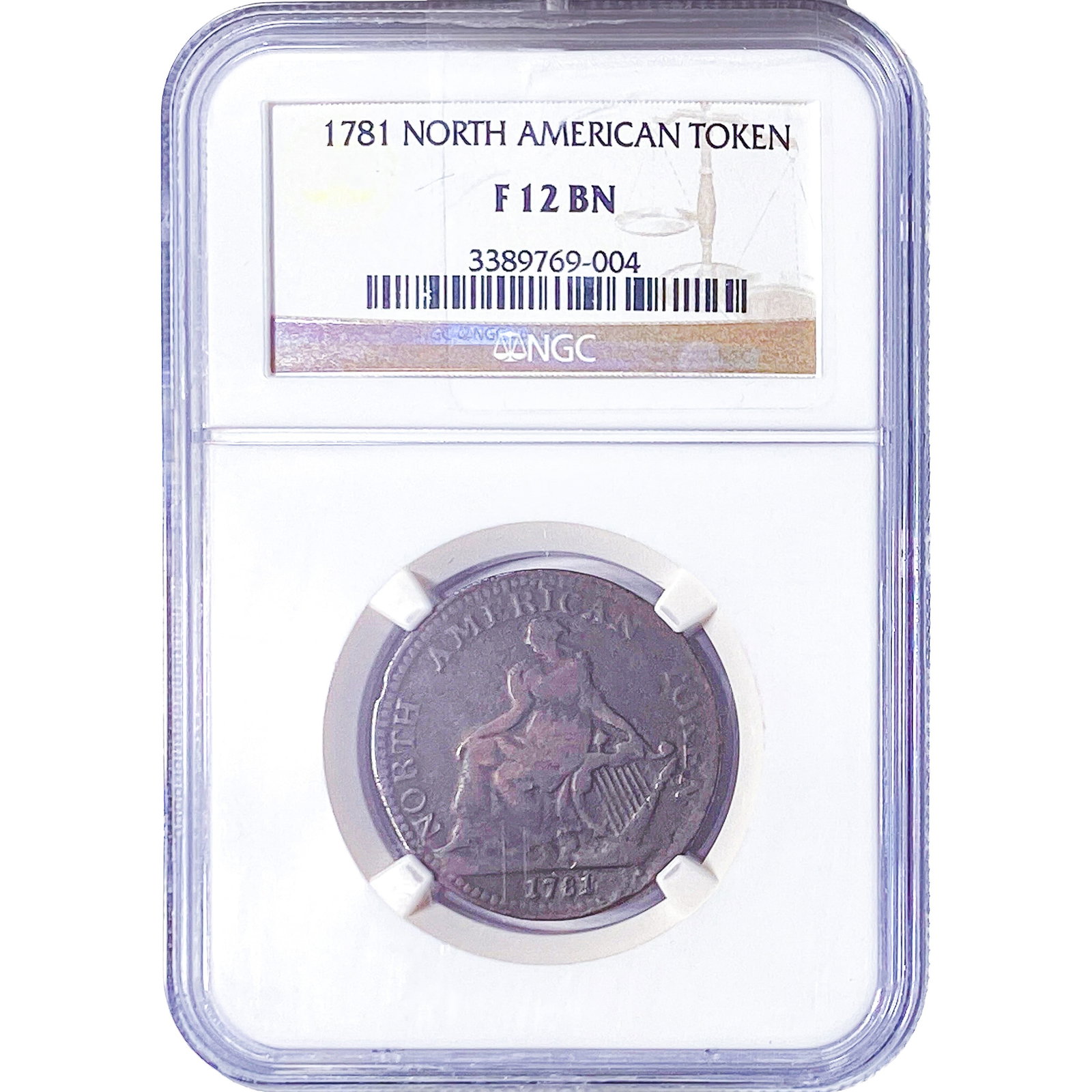 1781 North America Token NGC F12 BN (1 of 2)