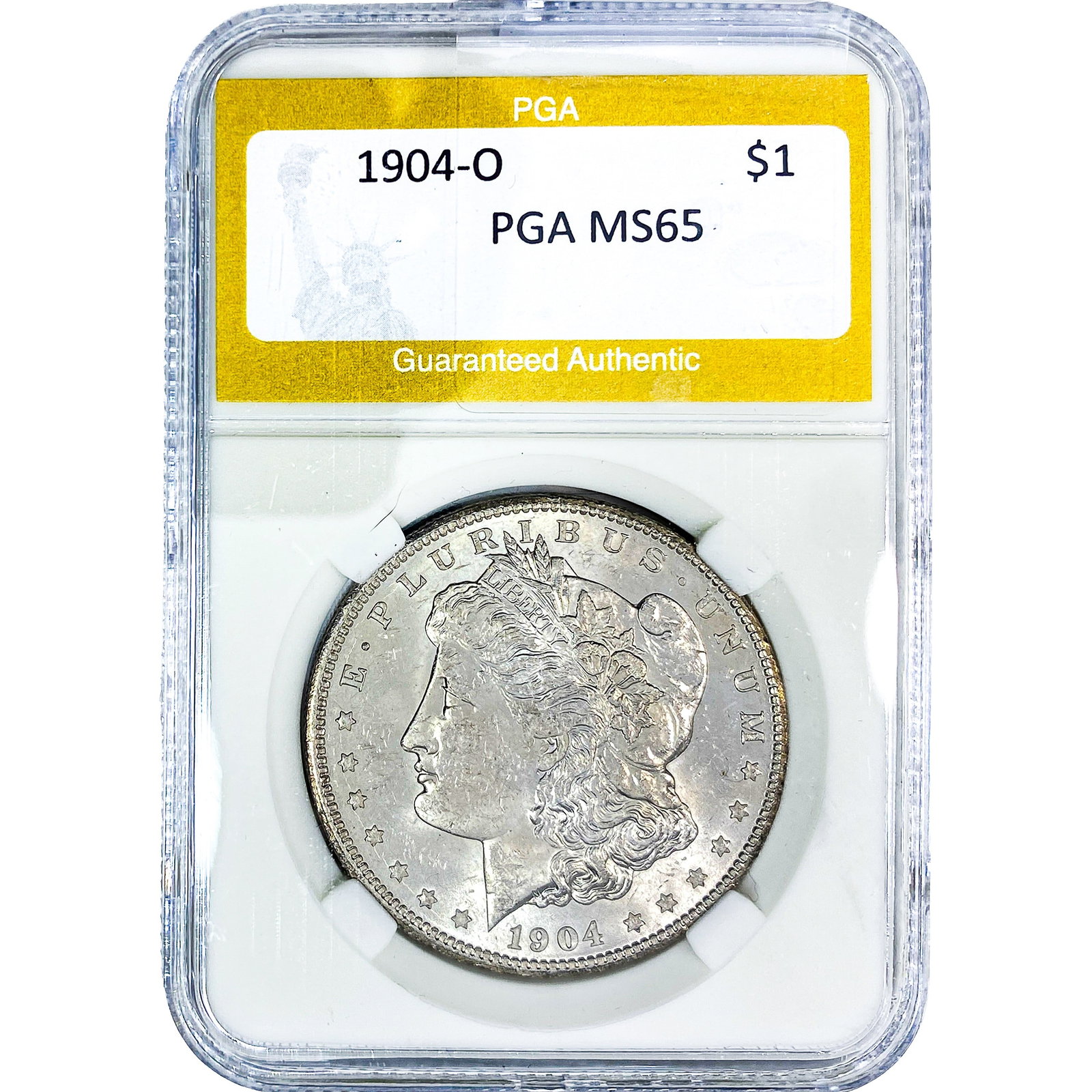 1904-O Morgan Silver Dollar PGA MS65: 1904-O Morgan Silver Dollar PGA MS65