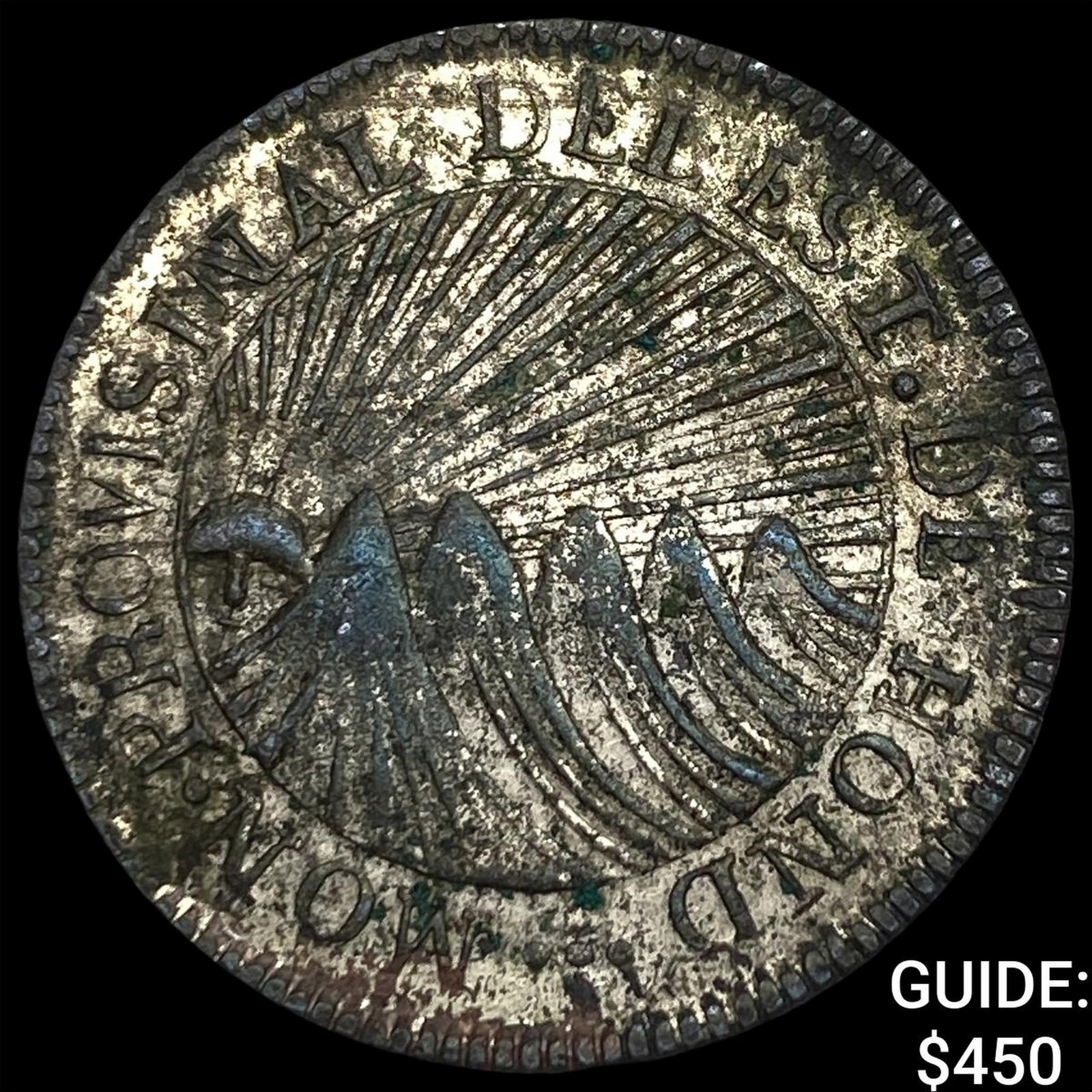 1833 Honduras Silvered Contemp. Counterfeit 2 Reales NEARLY UNCIRCULATED (1 of 2)