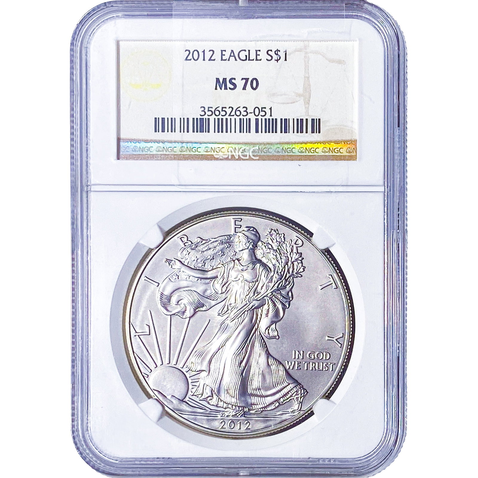 2012 Silver Eagle NGC MS70 (1 of 2)