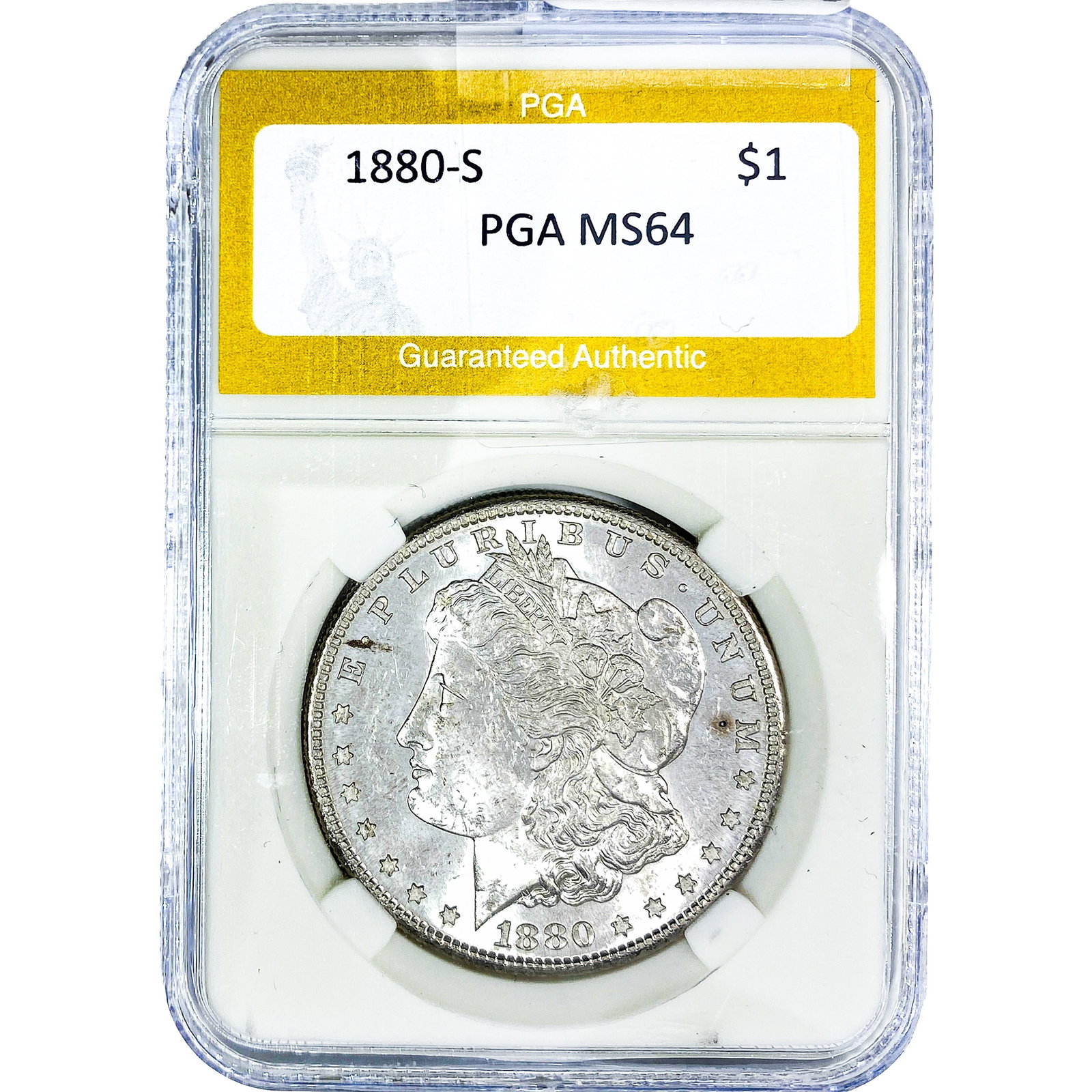 1880-S Morgan Silver Dollar PGA MS64 (1 of 2)