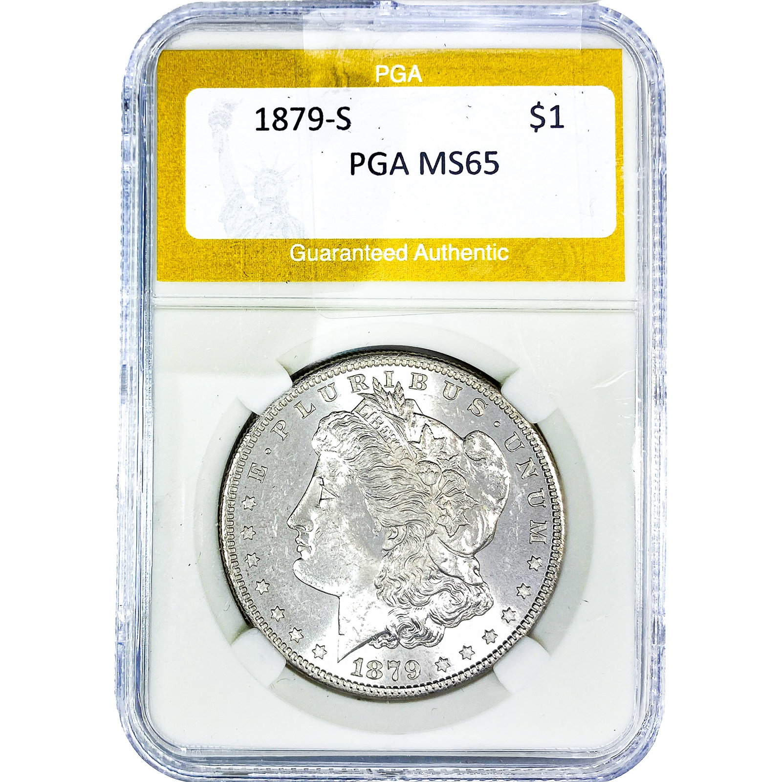 1879-S Morgan Silver Dollar PGA MS65: 1879-S Morgan Silver Dollar PGA MS65