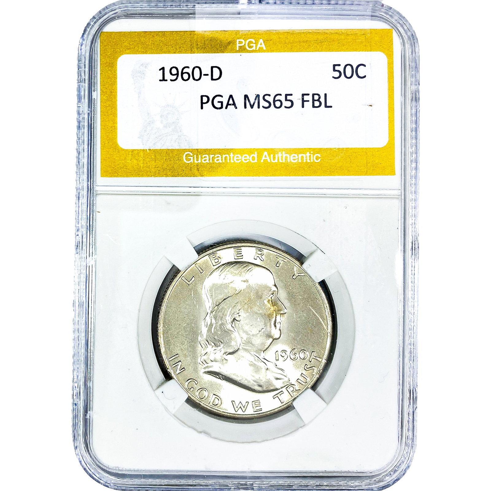 1960-D Franklin Half Dollar PGA MS65 FBL (1 of 2)