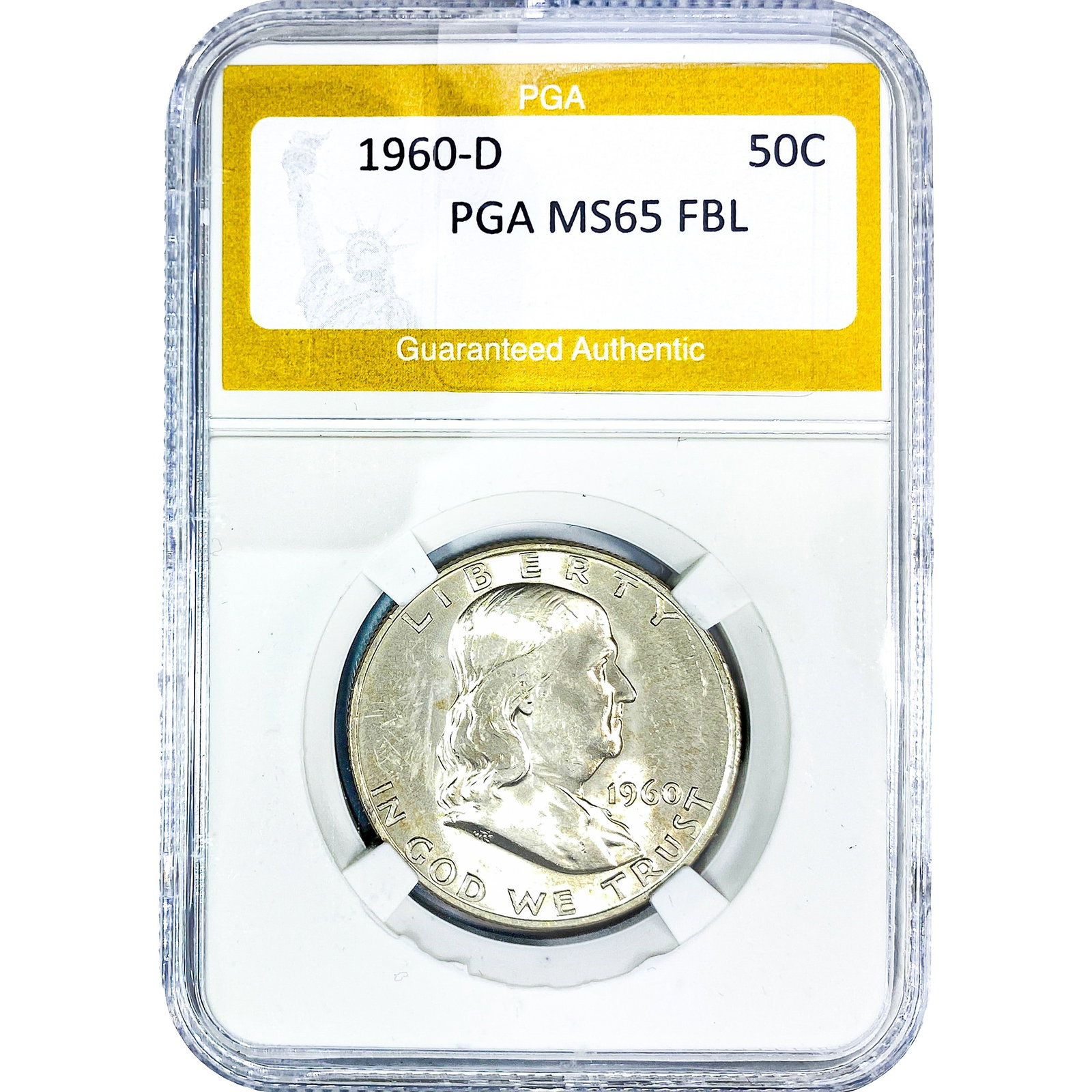 1960-D Franklin Half Dollar PGA MS65 FBL (1 of 2)