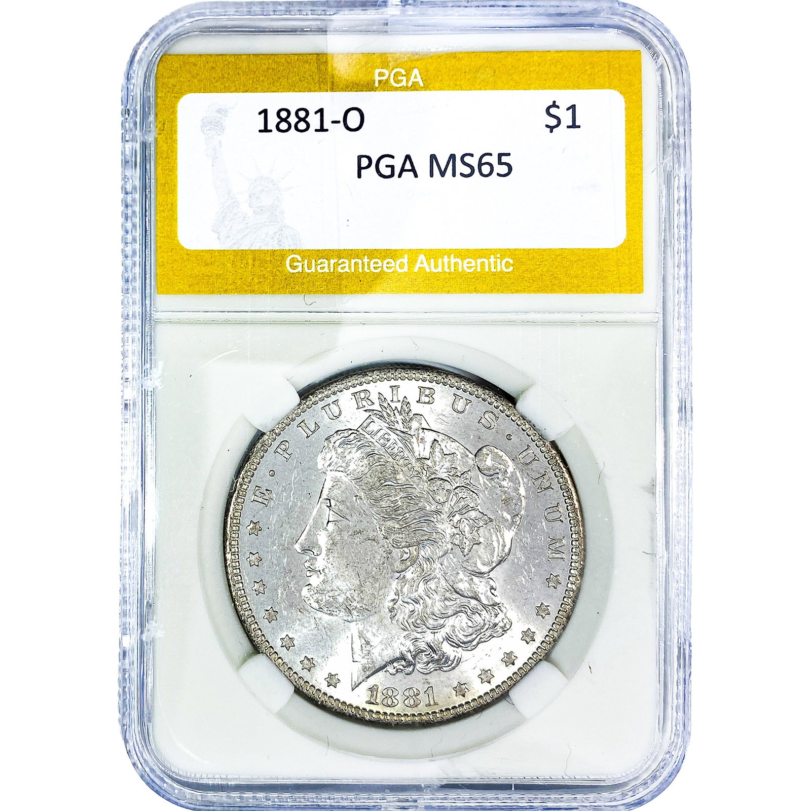 1881-O Morgan Silver Dollar PGA MS65: 1881-O Morgan Silver Dollar PGA MS65