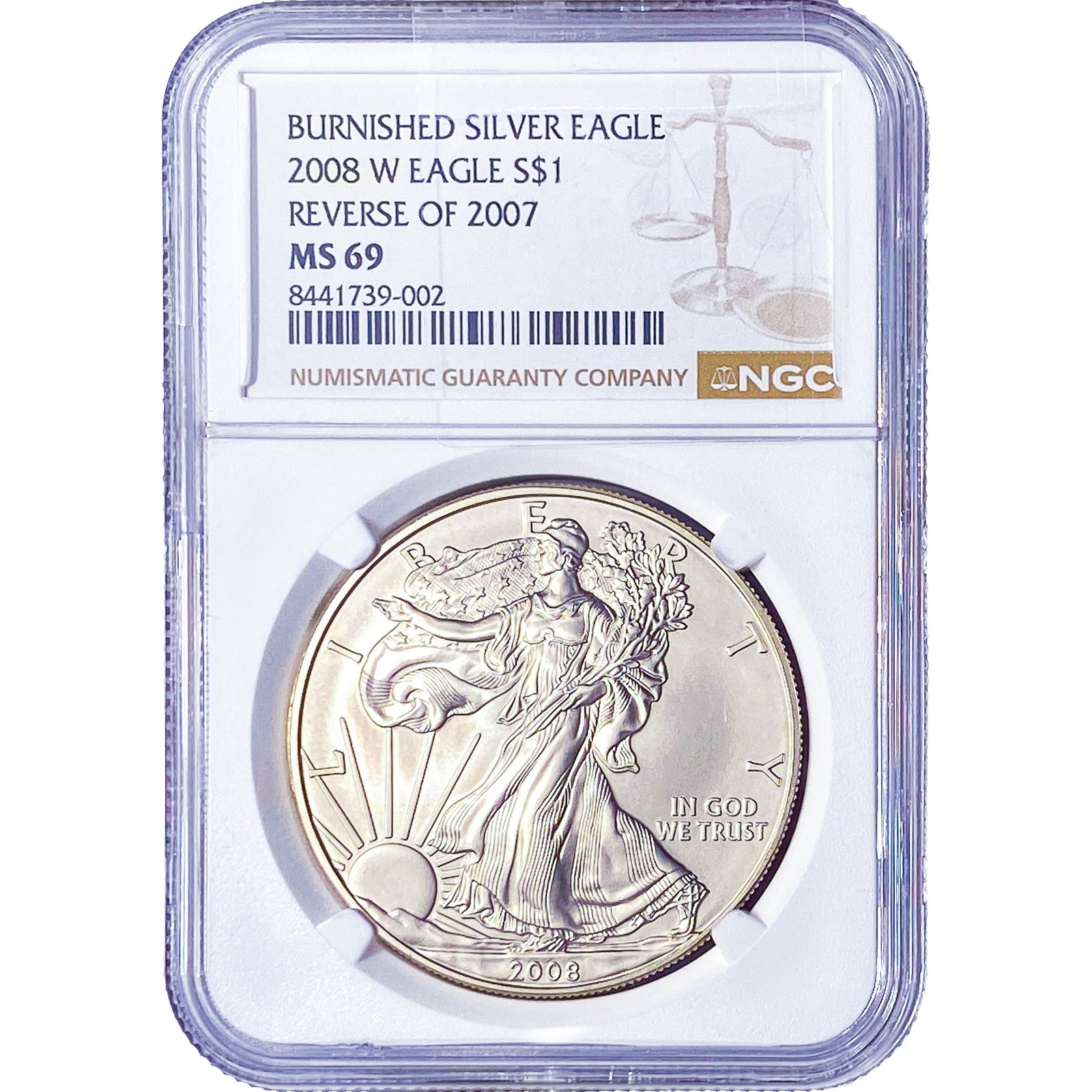 2008-W Silver Eagle NGC MS69 (1 of 2)