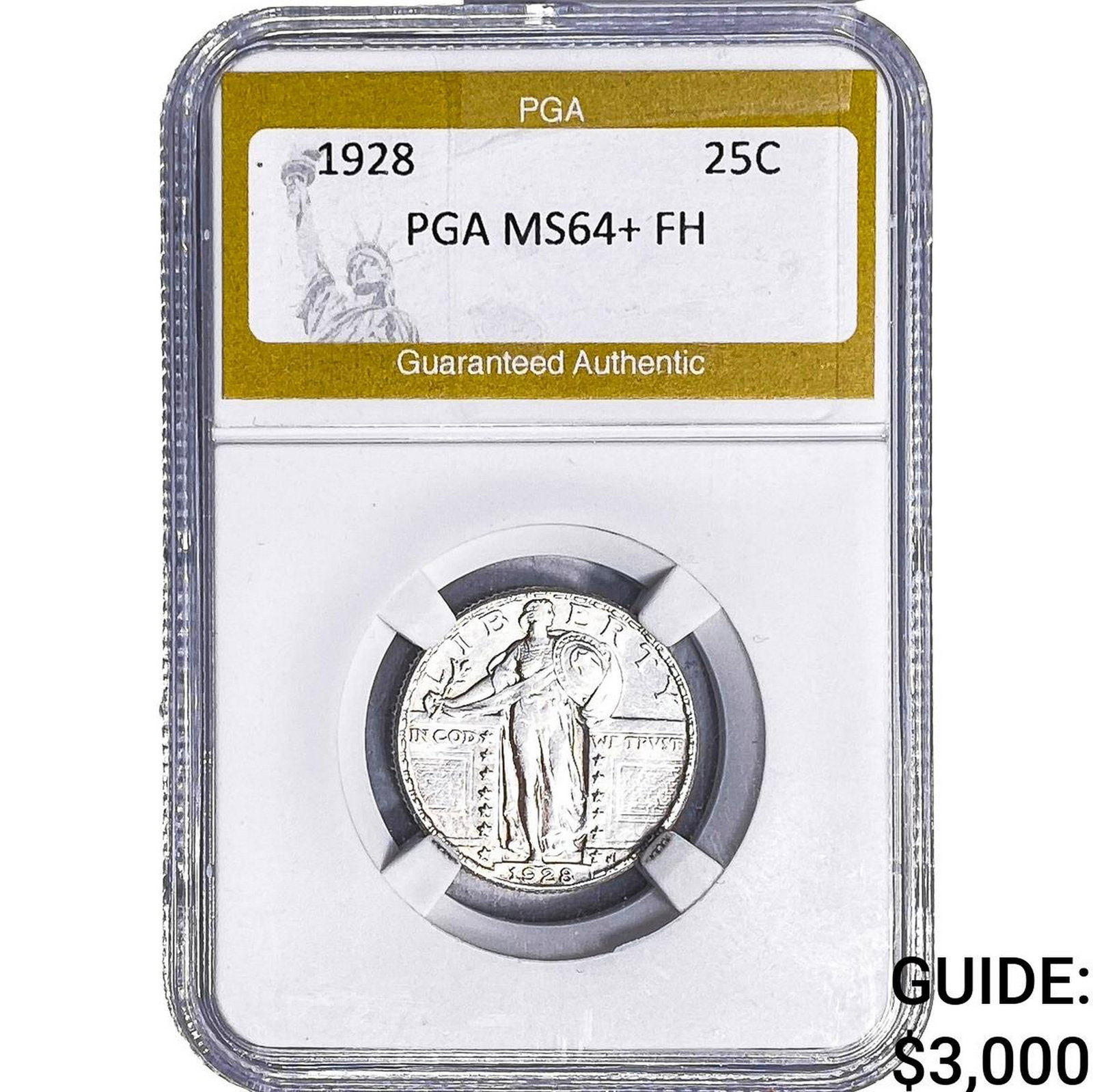 1928 Standing Liberty Quarter PGA MS64+ FH: 1928 Standing Liberty Quarter PGA MS64+ FH