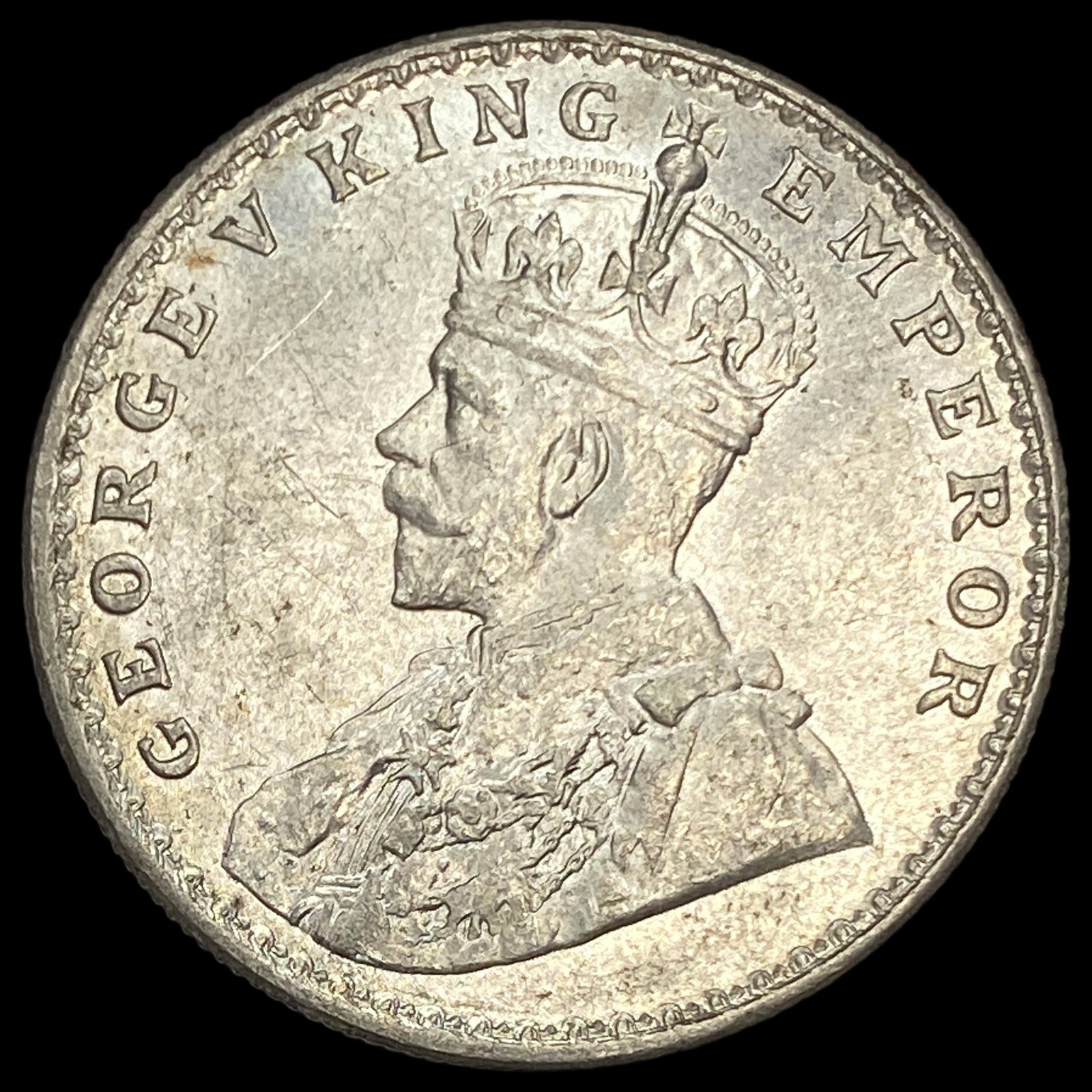 1919 British India Silver Rupee UNCIRCULATED: 1919 British India Silver Rupee UNCIRCULATED