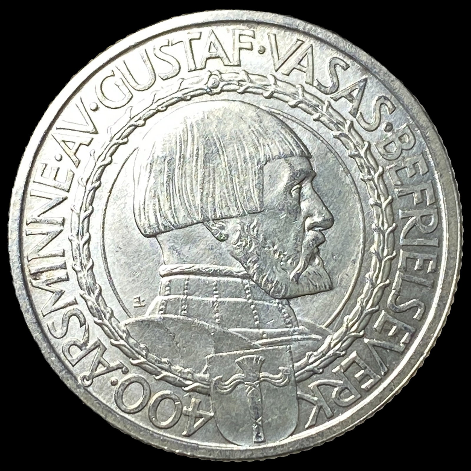 1921 Sweden Silver 2 Kroner UNCIRCULATED: 1921 Sweden Silver 2 Kroner UNCIRCULATED