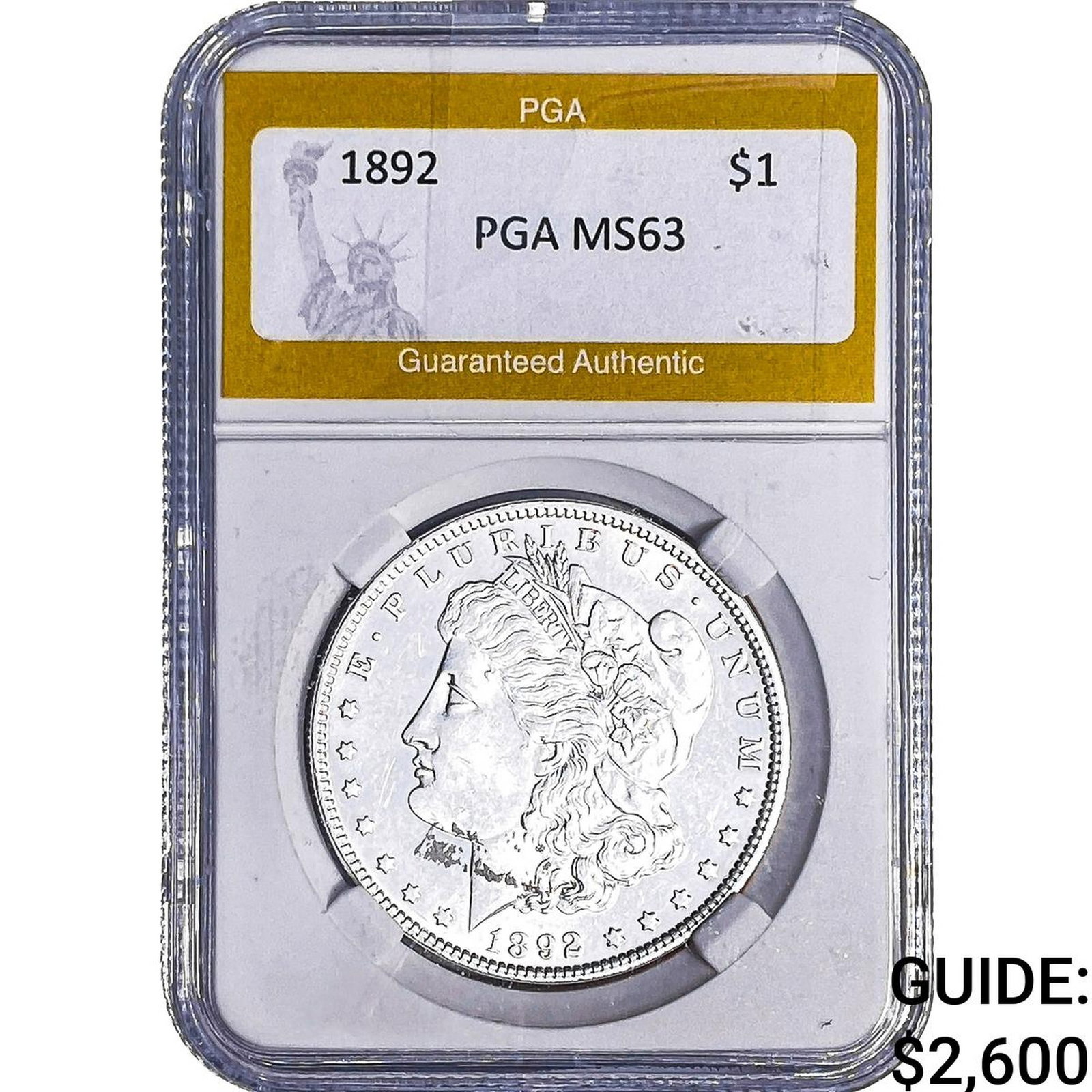 1892 Morgan Silver Dollar PGA MS63 (1 of 2)