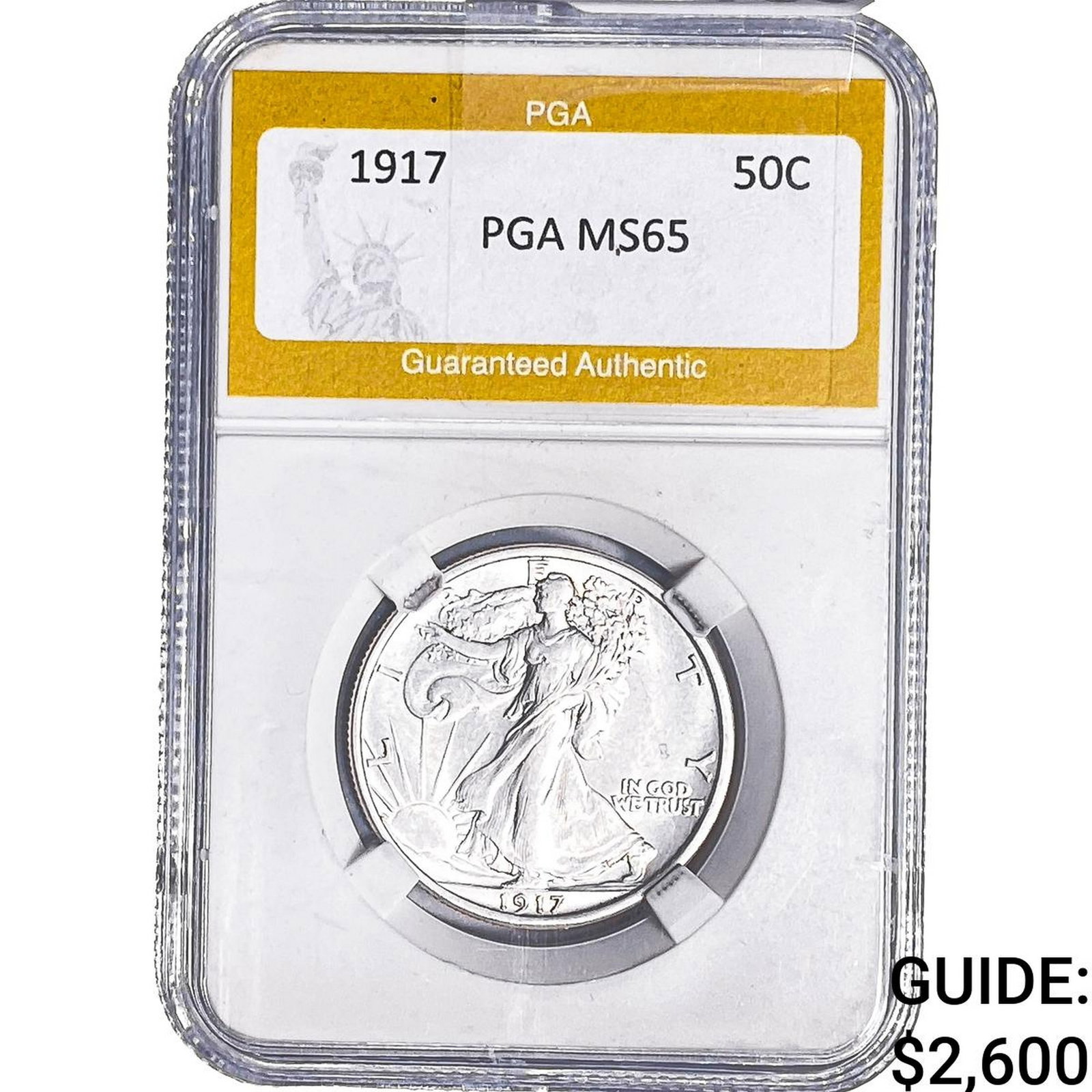 1917 Walking Liberty Half Dollar PGA MS65 (1 of 2)