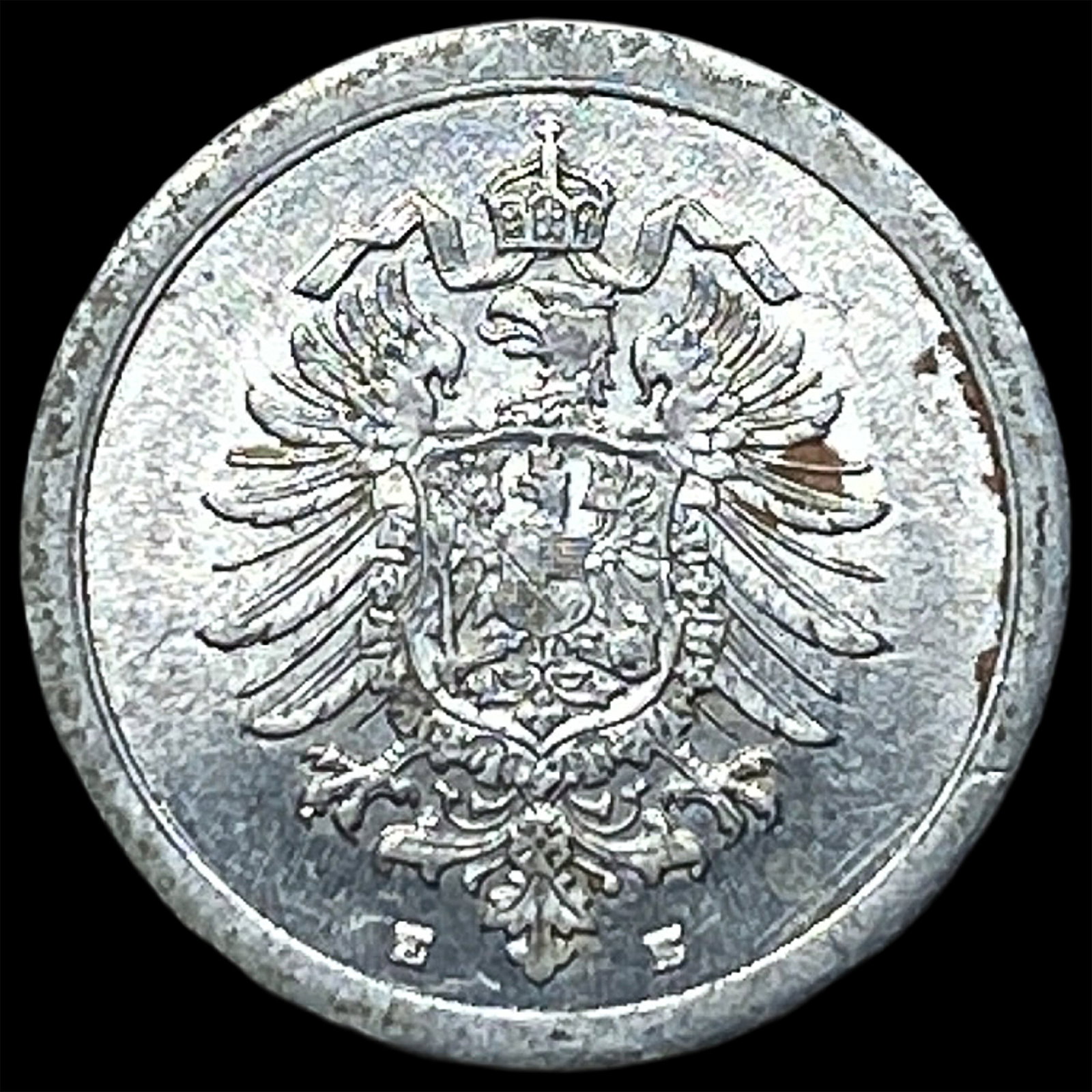 1917 German Empire Wilhem II Aluminum 1 Pfennig CHOICE AU (1 of 2)