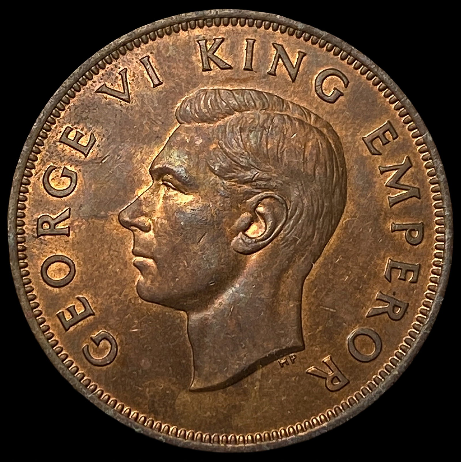 1944 New Zealand George VI Copper 1 Penny CHOICE AU (1 of 2)