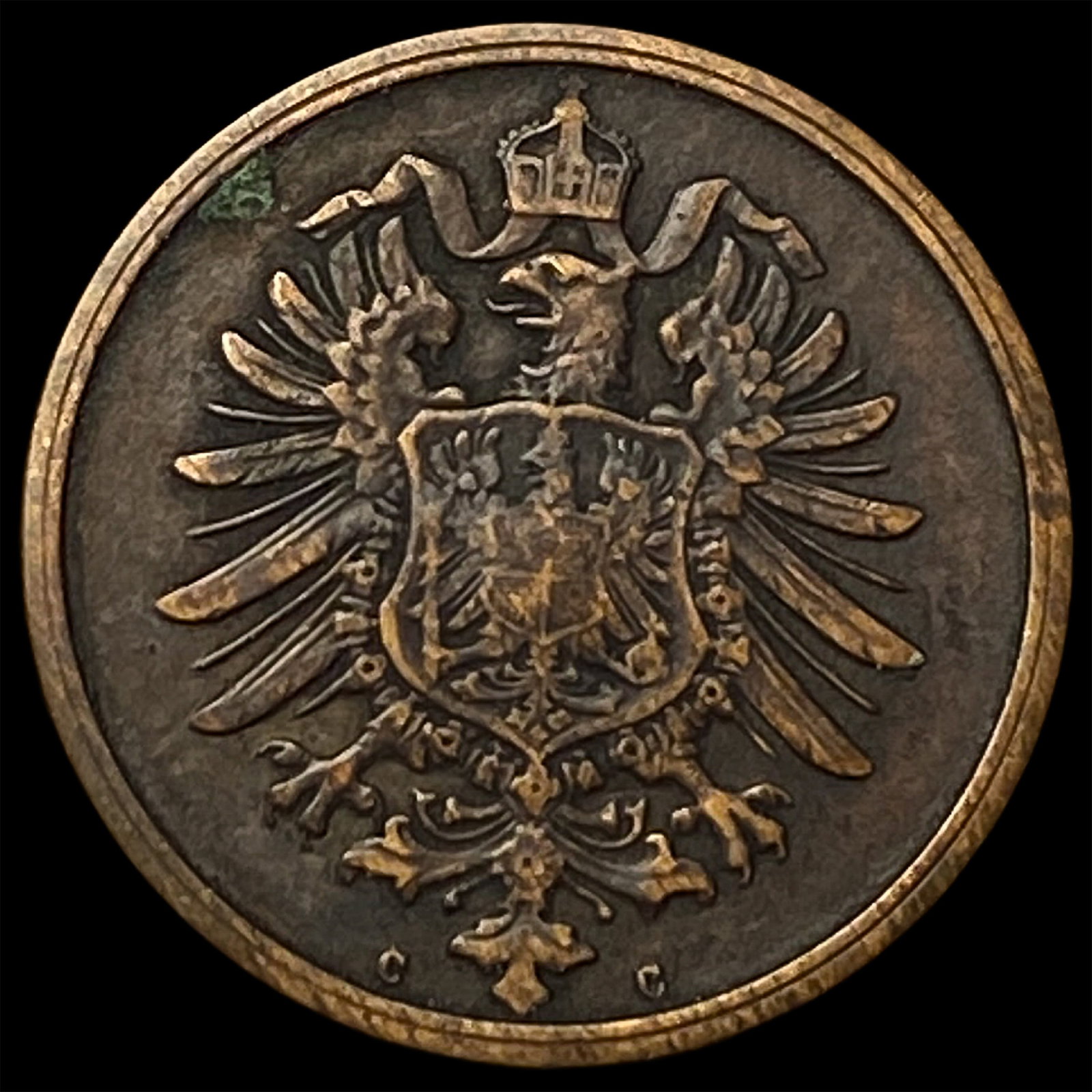 1874 German Empire Copper 1 Pfennig CHOICE AU (1 of 2)